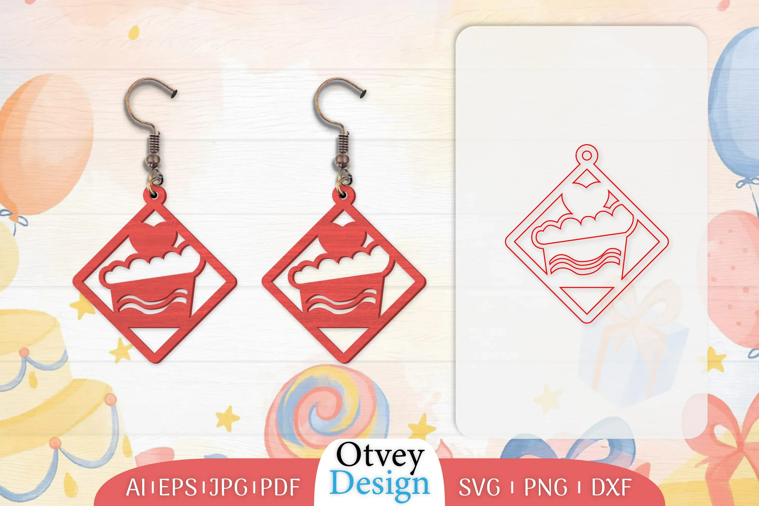 Birthday Earrings Lasercut SVG Bundle