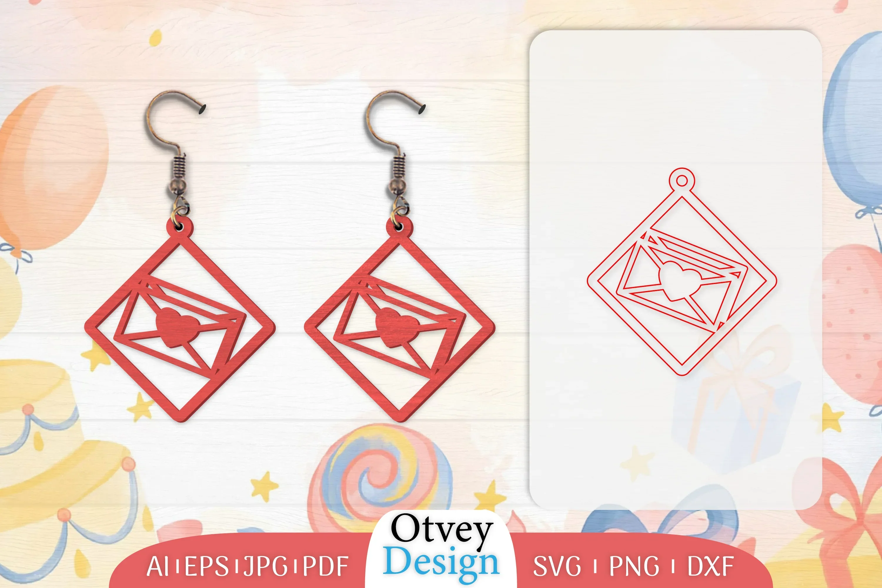 Birthday Earrings Lasercut SVG Bundle