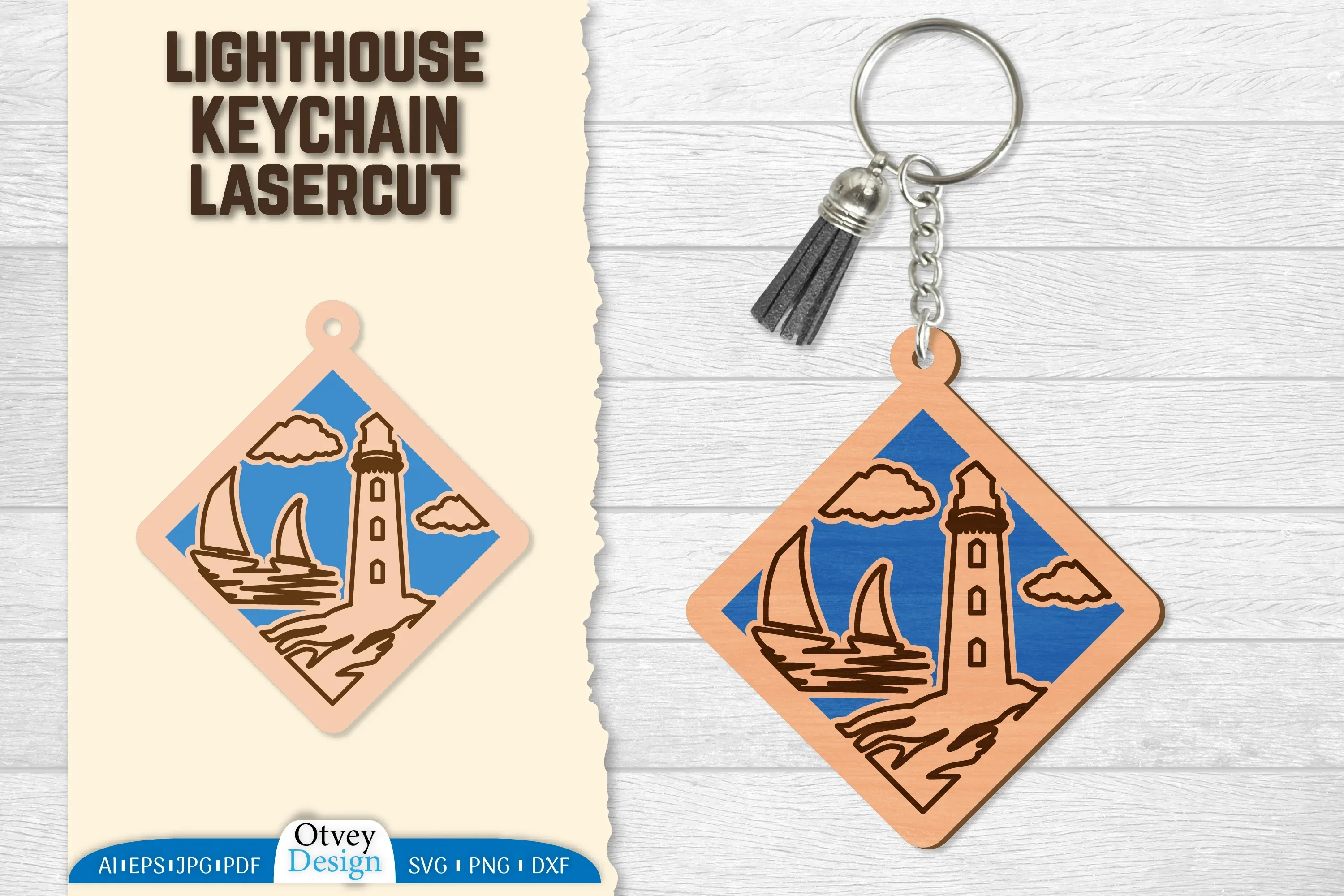 Lighthouse Lasercut Ornament SVG Bundle