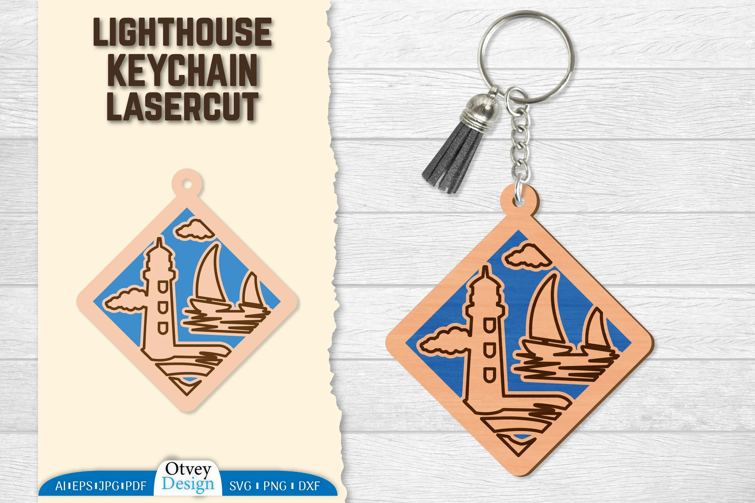 Lighthouse Lasercut Ornament SVG Bundle