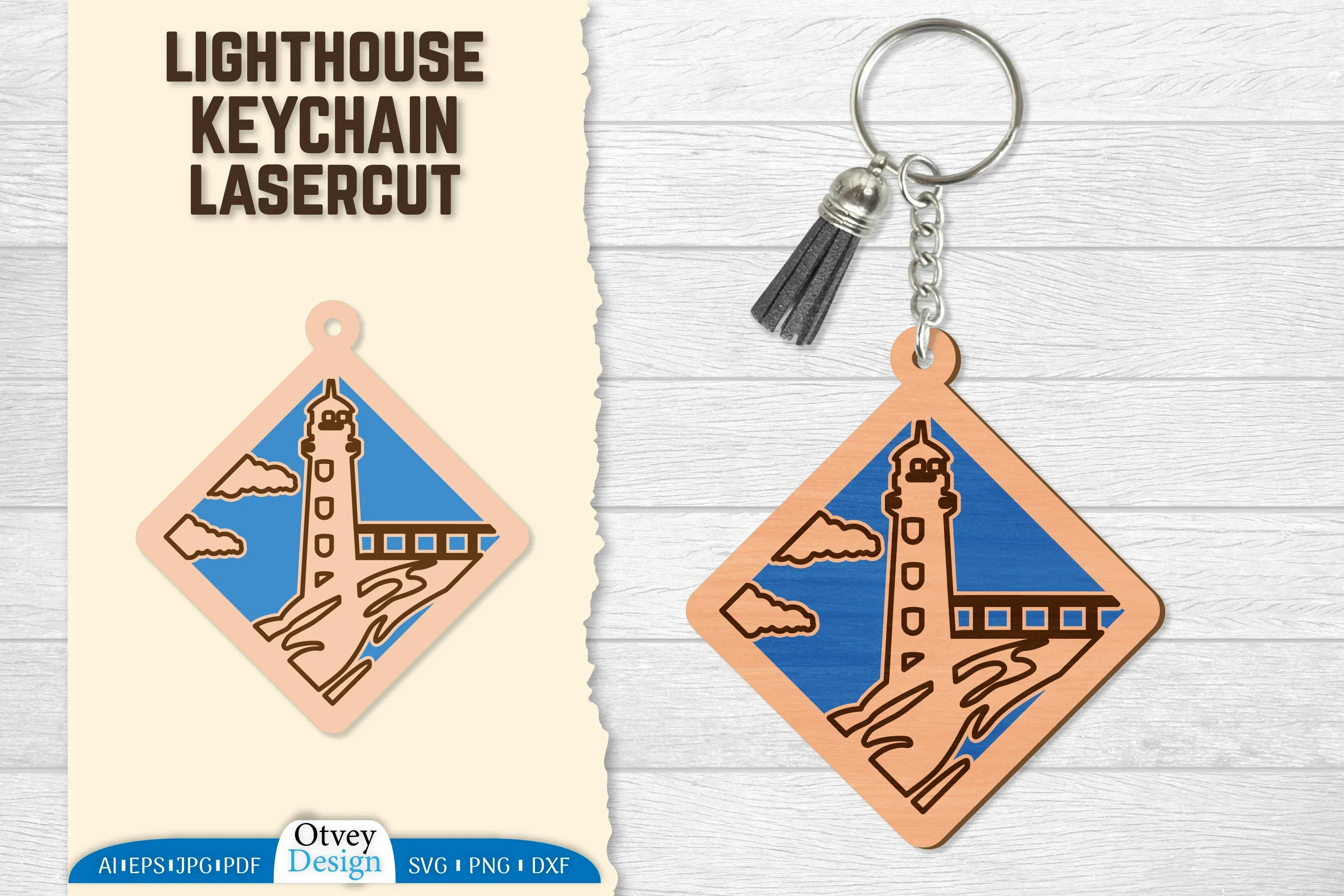 Lighthouse Lasercut Ornament SVG Bundle