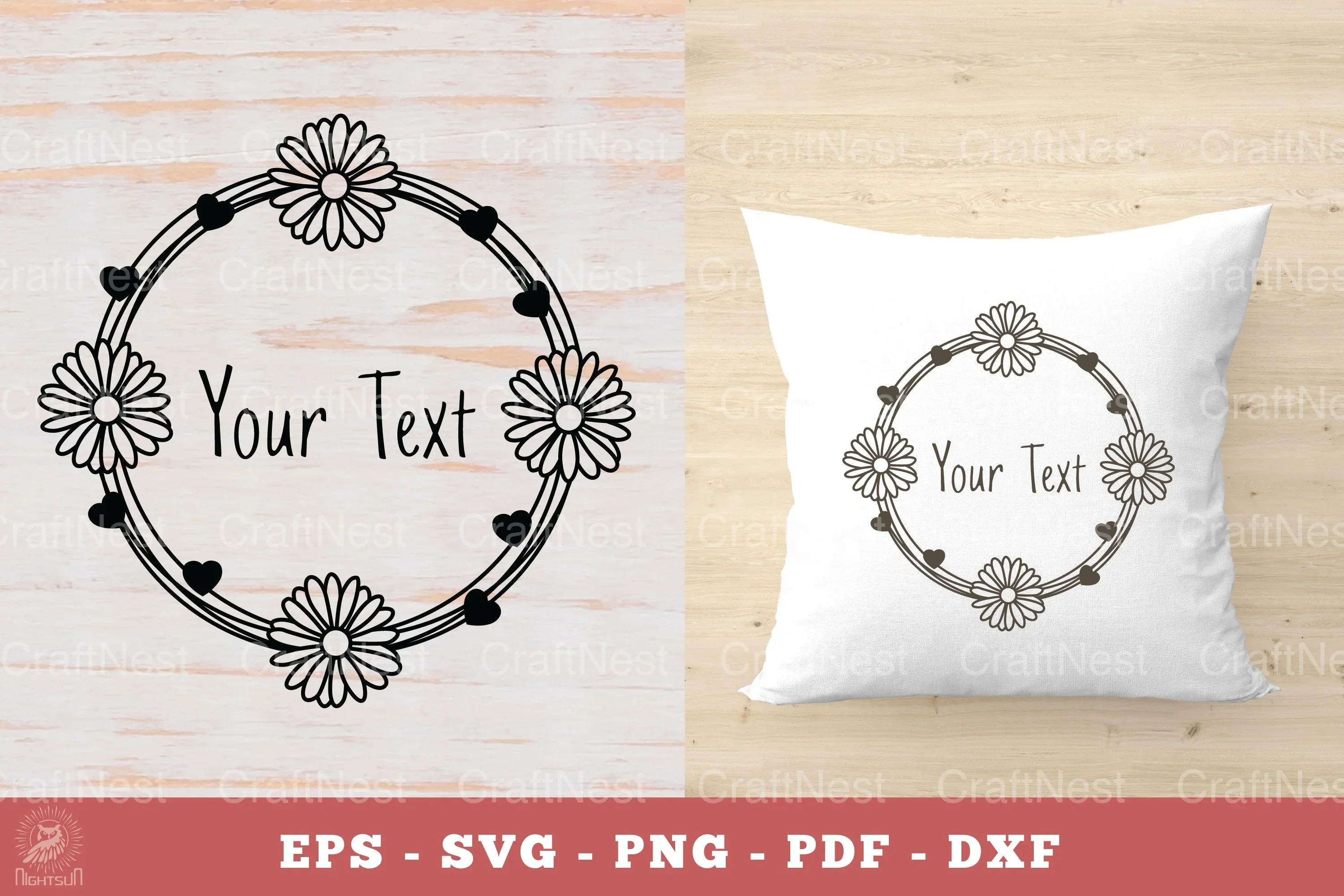 1987 Daisy Flowers Monogram Clipart Bundle