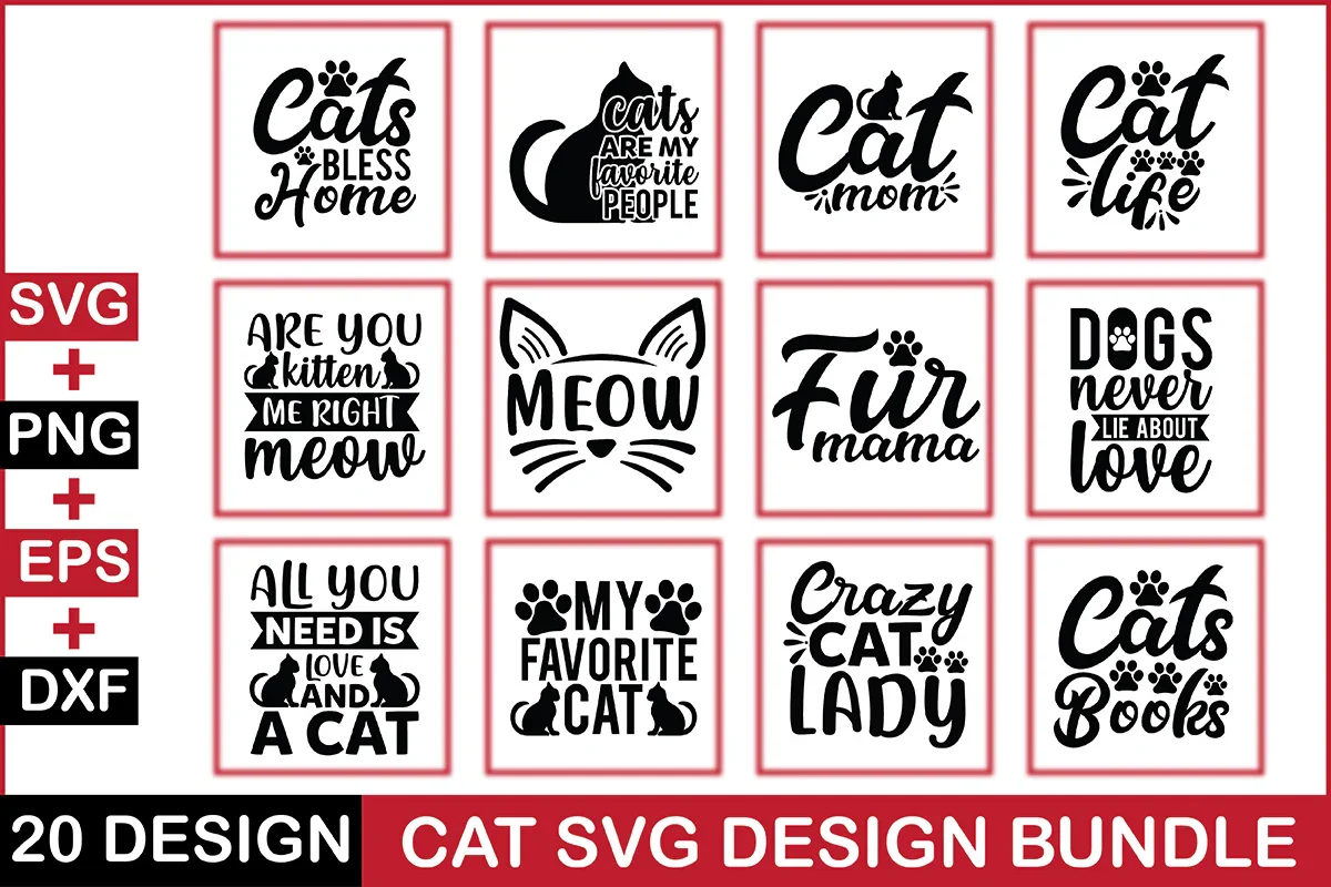 2 Cat SVG Bundle - Image 2