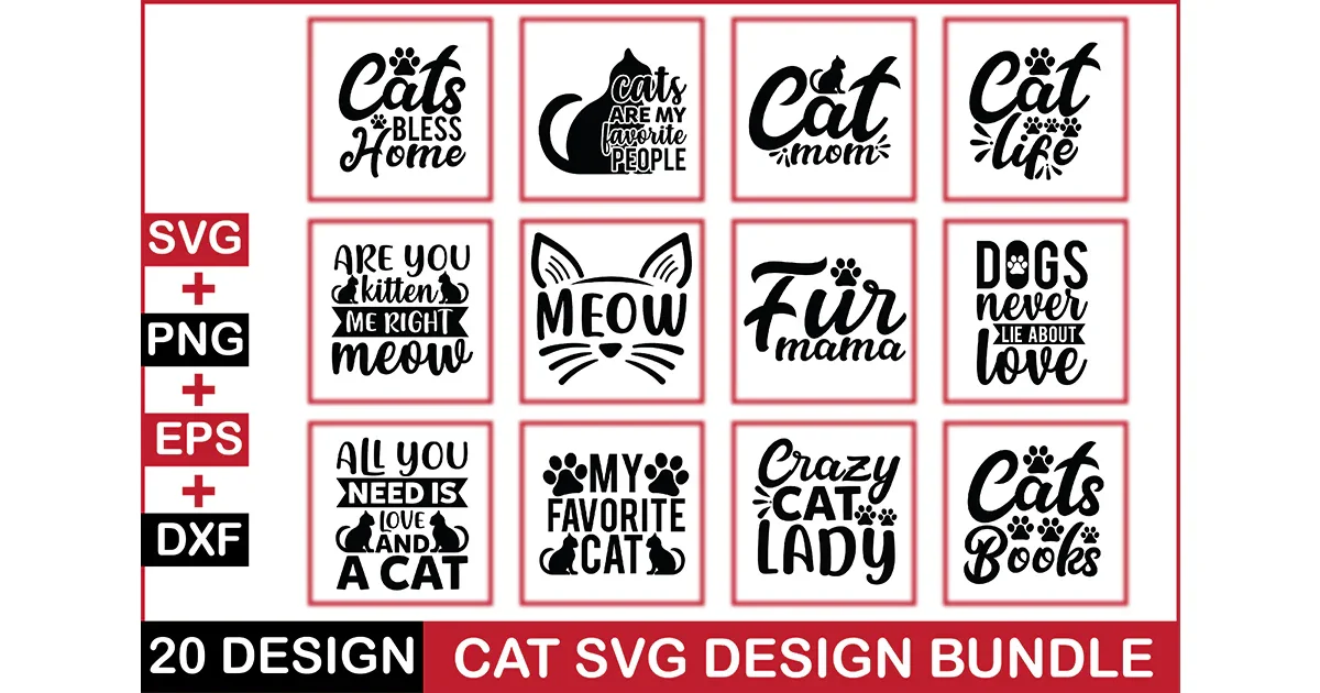 2 Cat SVG Bundle - Image 3