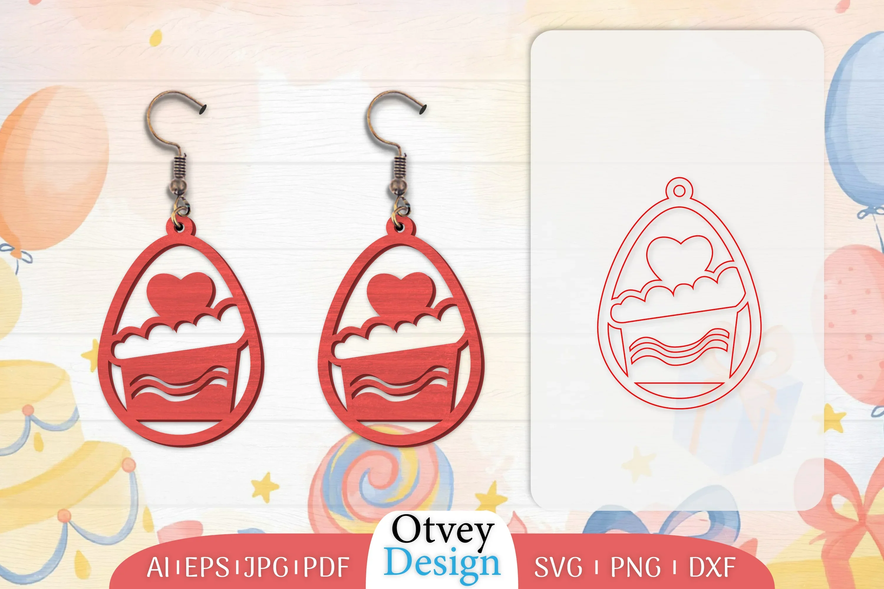 Birthday Earrings Lasercut SVG Bundle