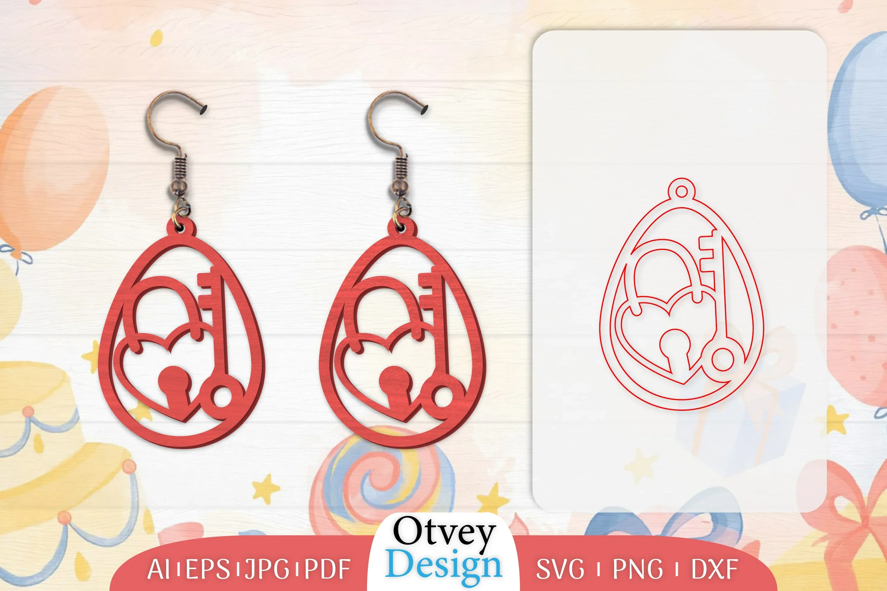 Birthday Earrings Lasercut SVG Bundle