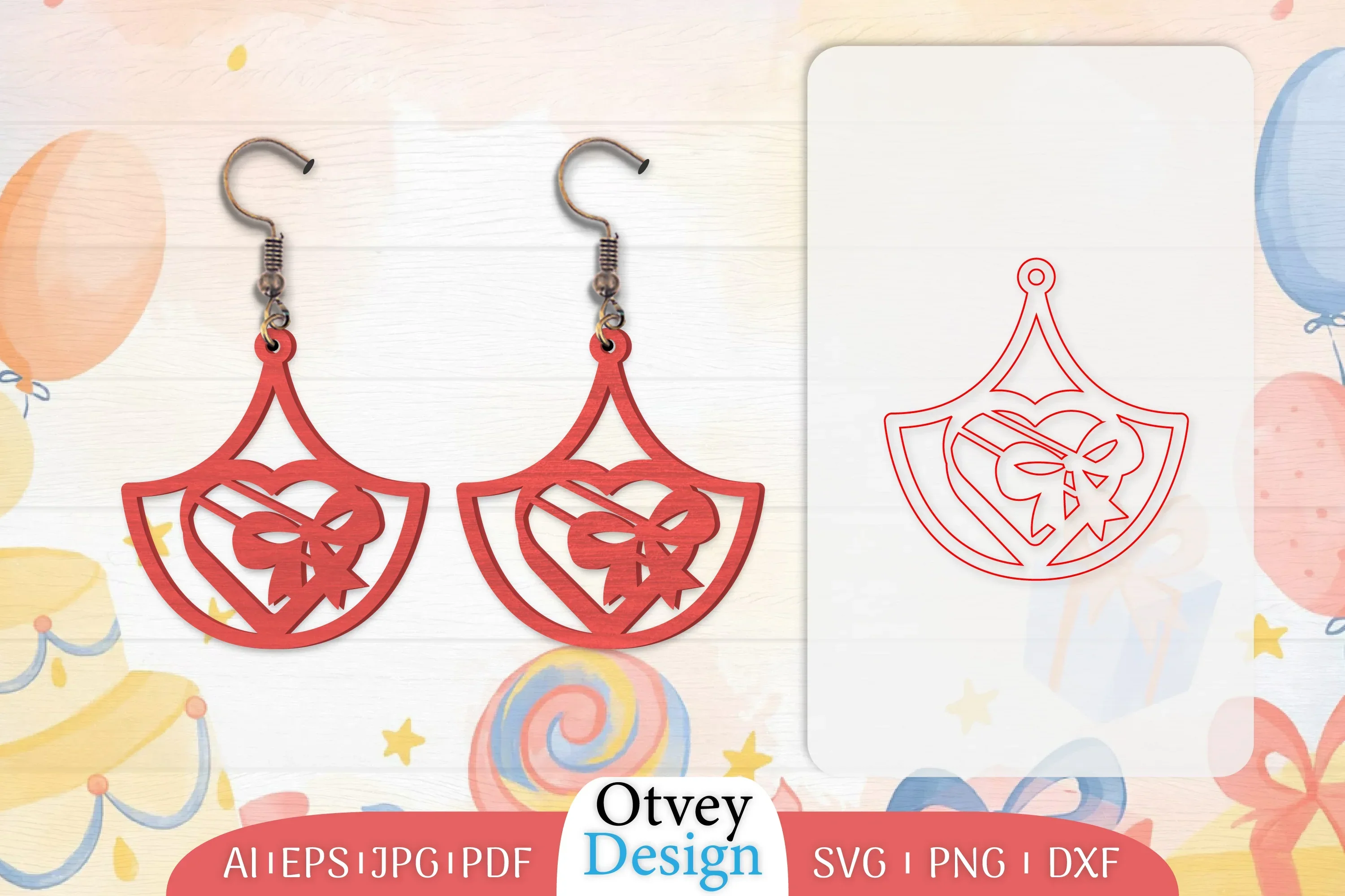 Birthday Earrings Lasercut SVG Bundle