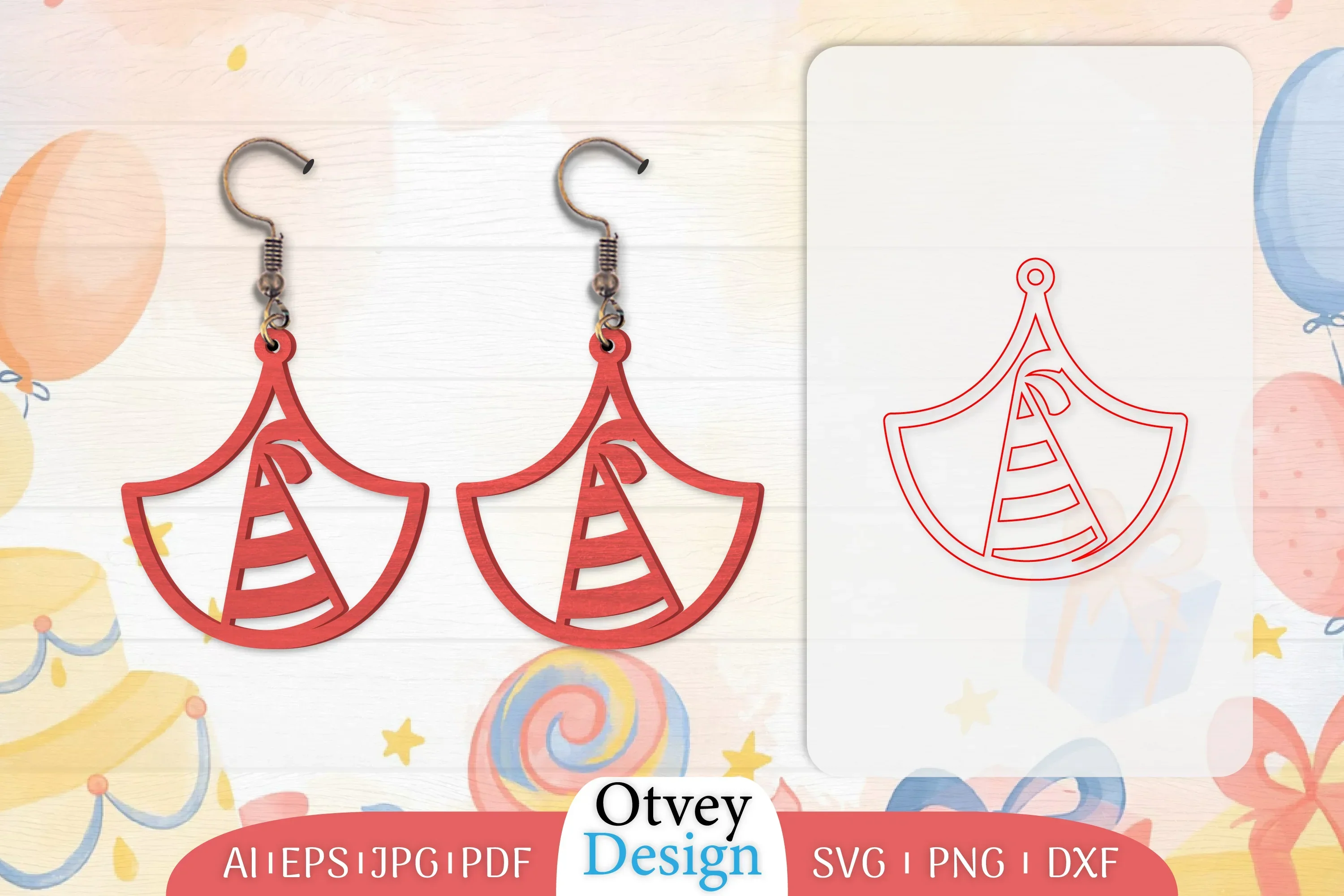 Birthday Earrings Lasercut SVG Bundle