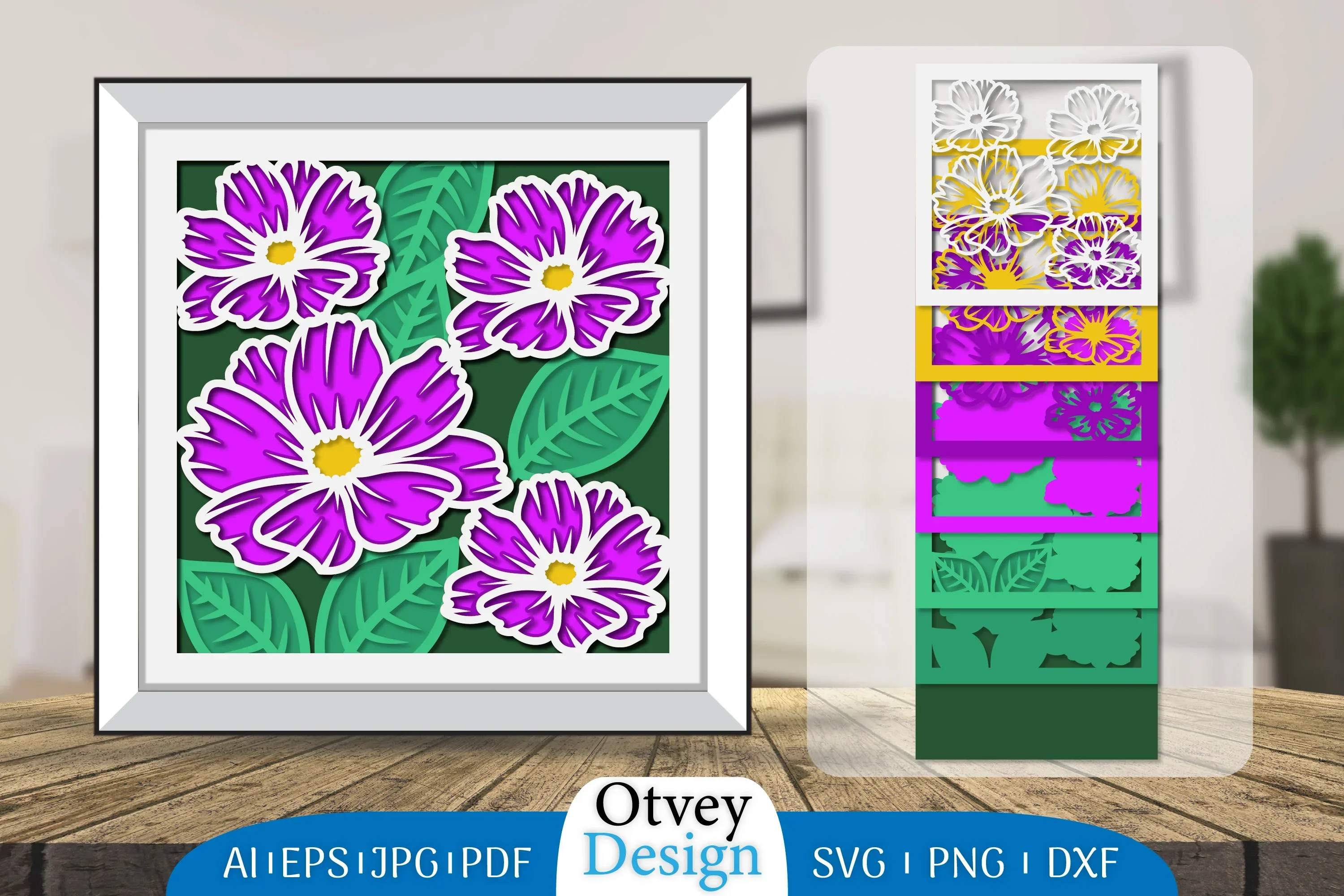 3D Flower Papercut SVG Bundle