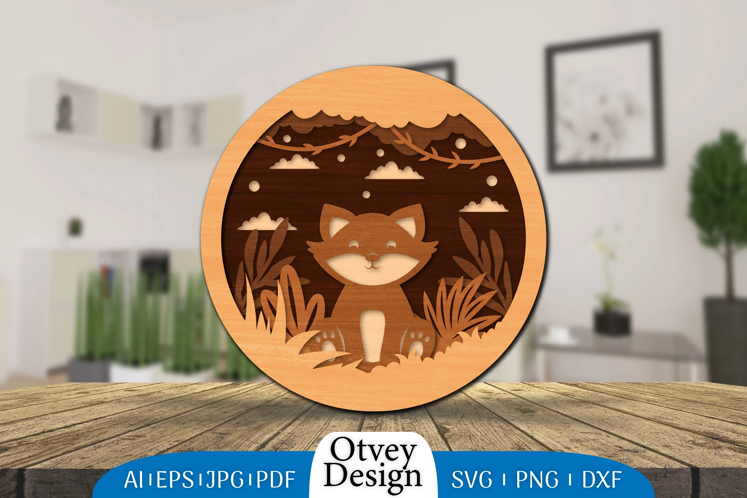 3D Layered Animals Lasercut SVG Bundle