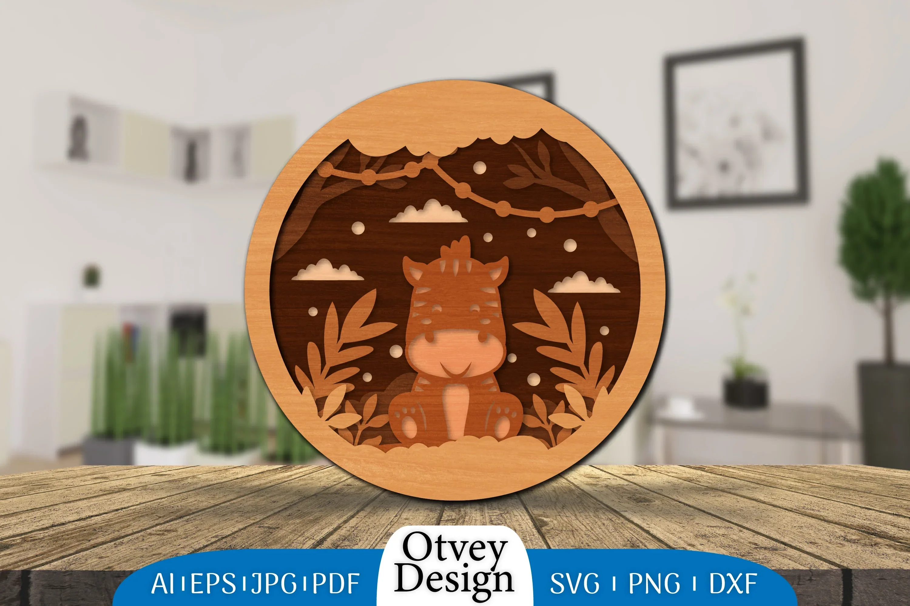3D Layered Animals Lasercut SVG Bundle