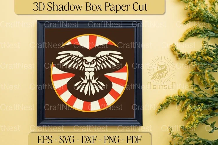 3D Owl Layered Paper Cut Clipart Bundle