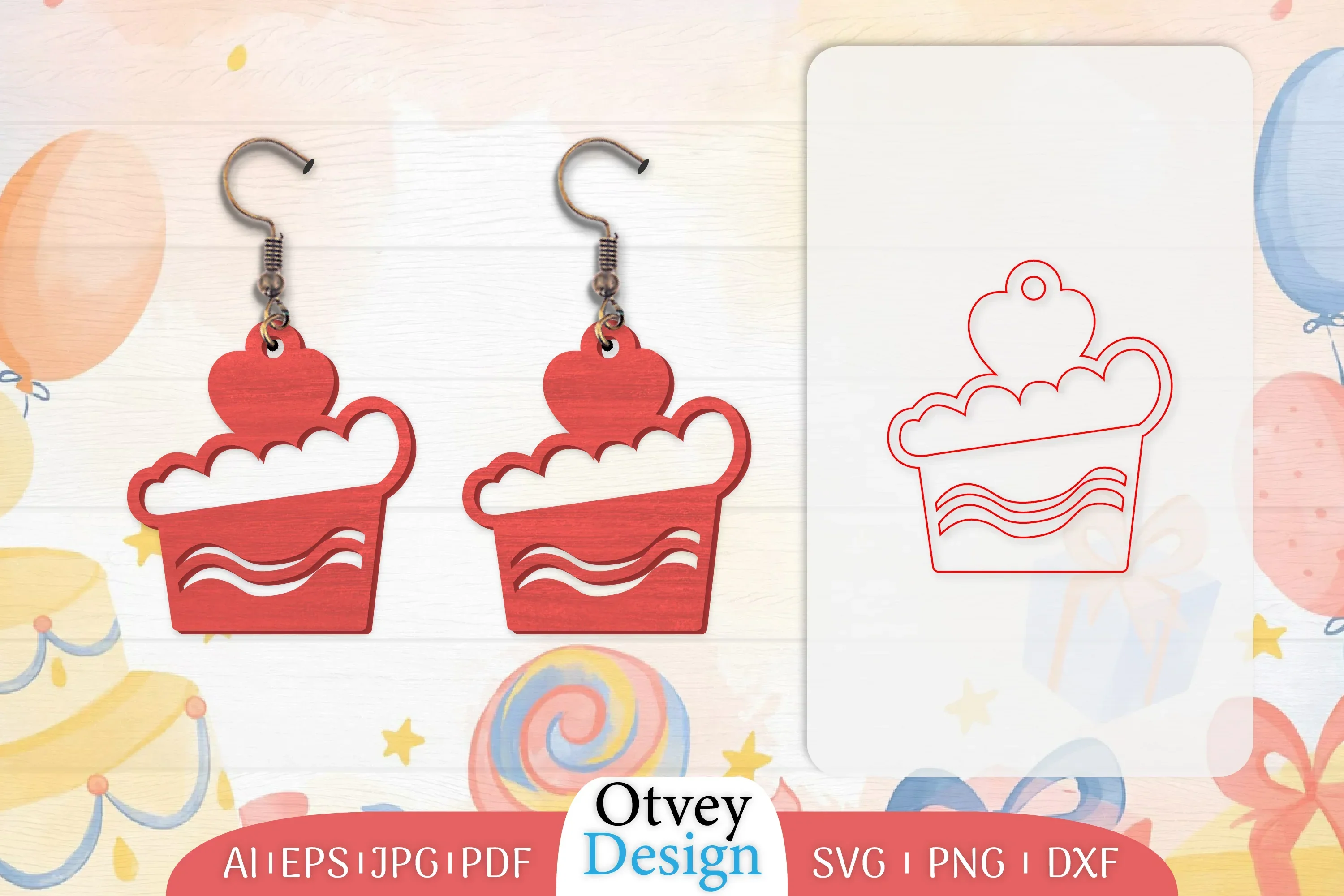 45th Birthday Earrings Lasercut SVG Bundle