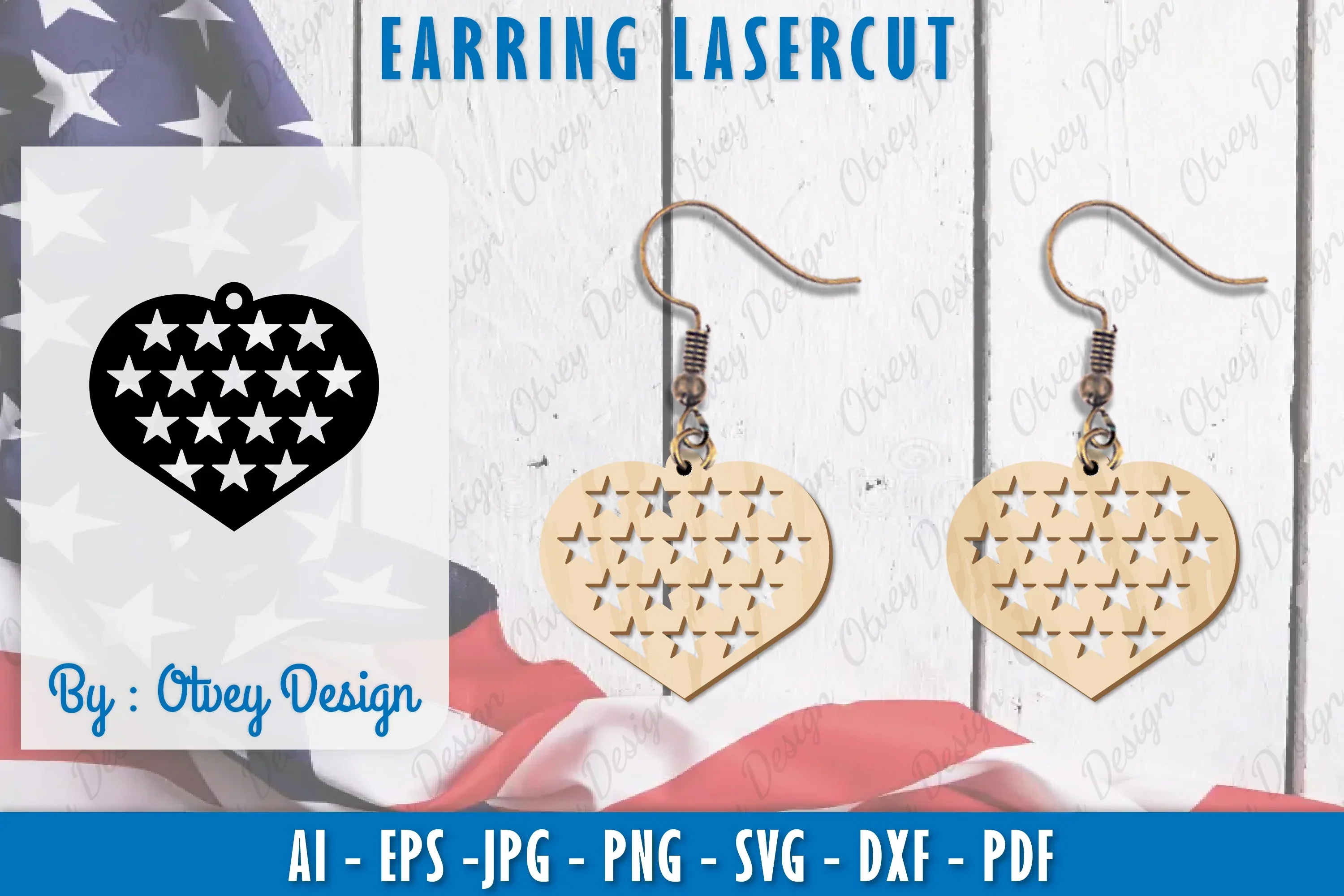 4th of July Earring SVG Bundle
