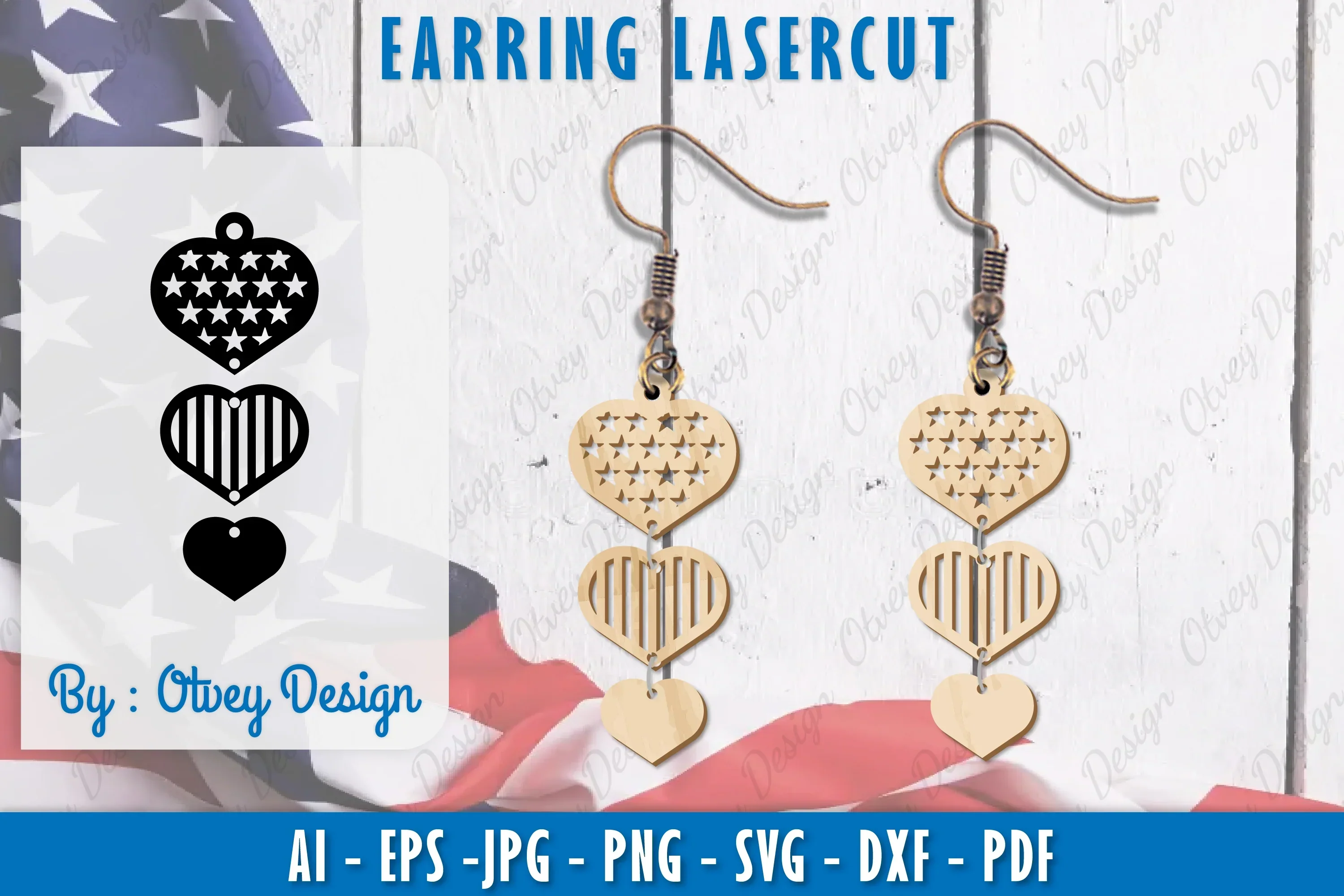 4th of July Earring SVG Bundle