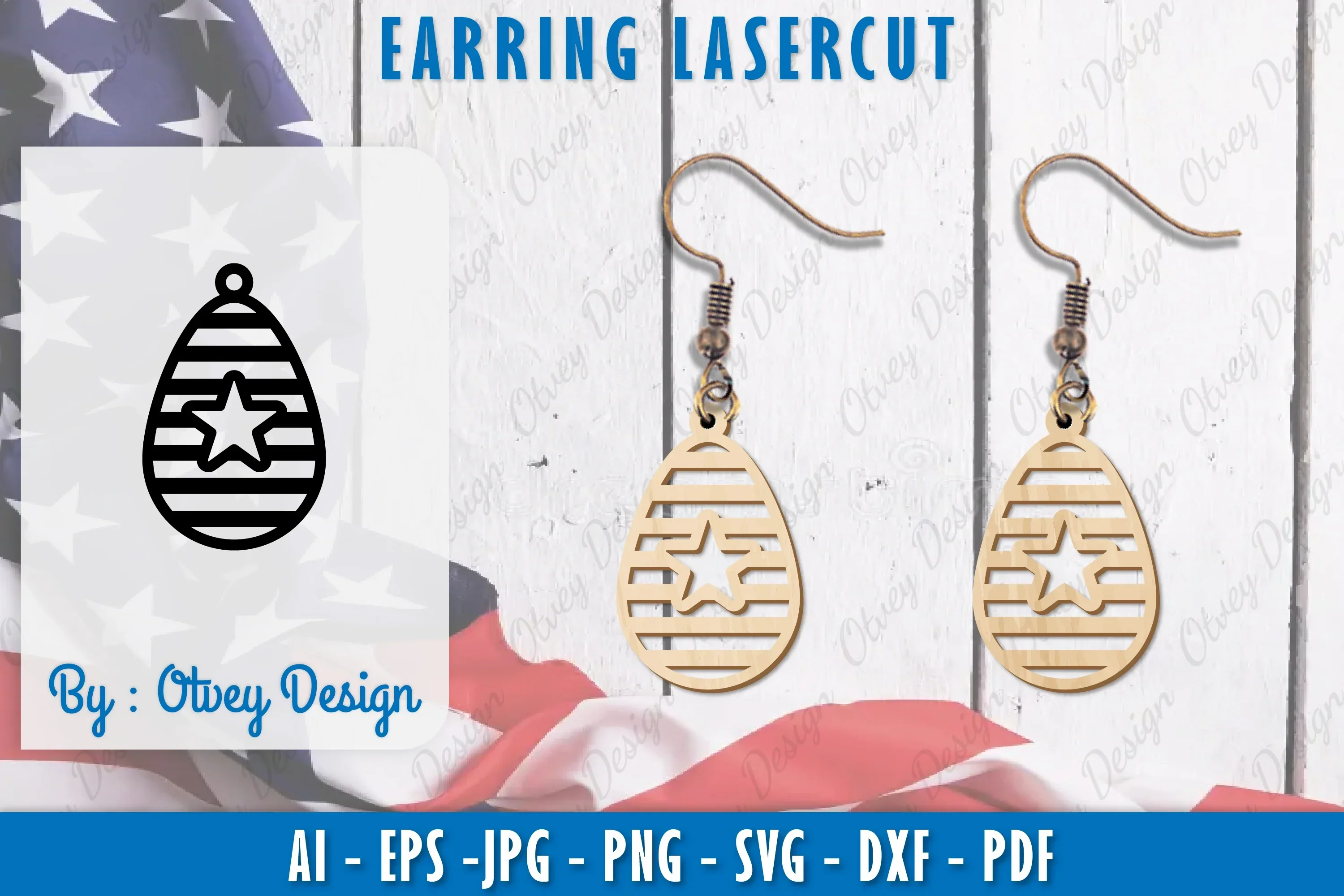 4th of July Earring SVG Bundle