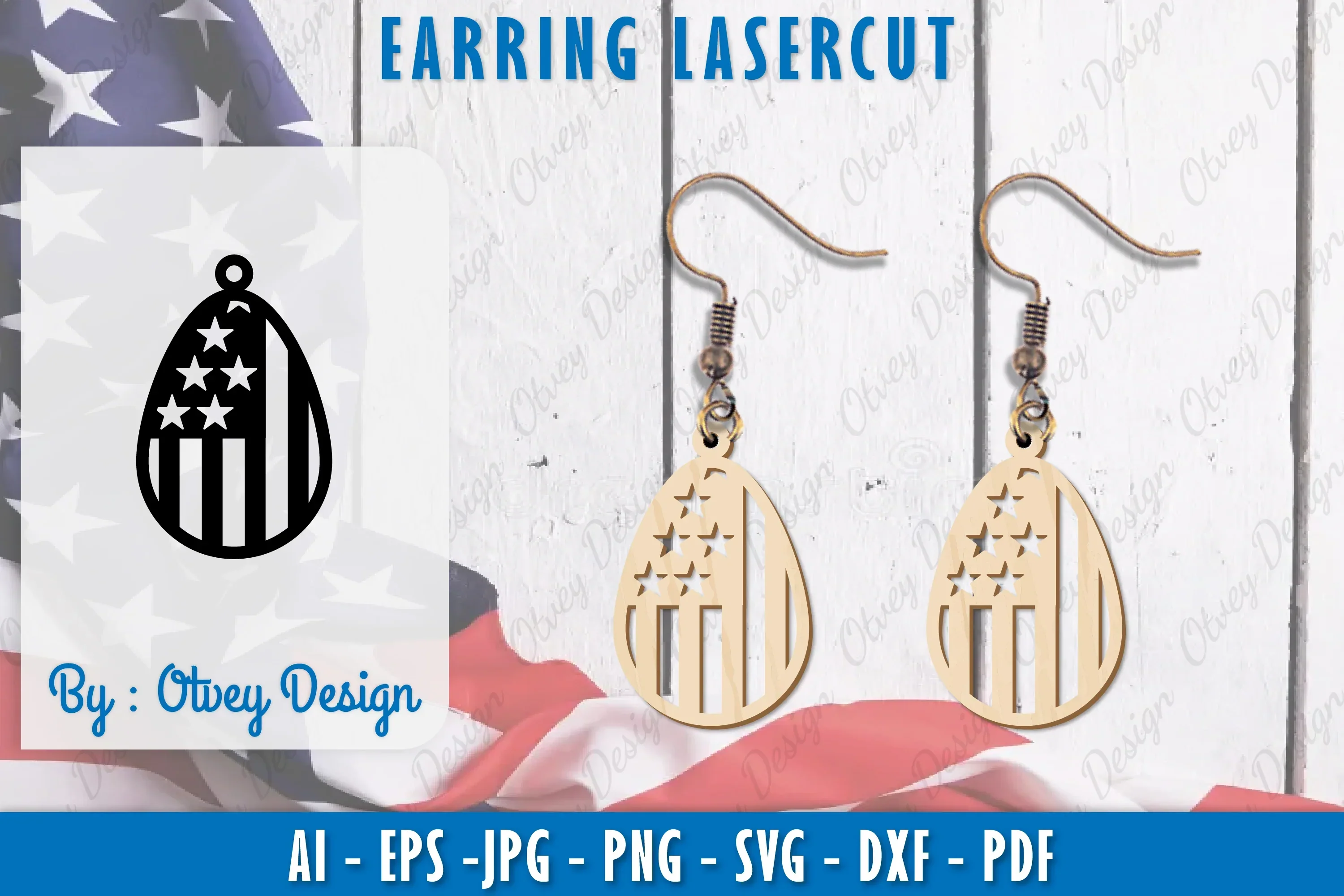 4th of July Earring SVG Bundle