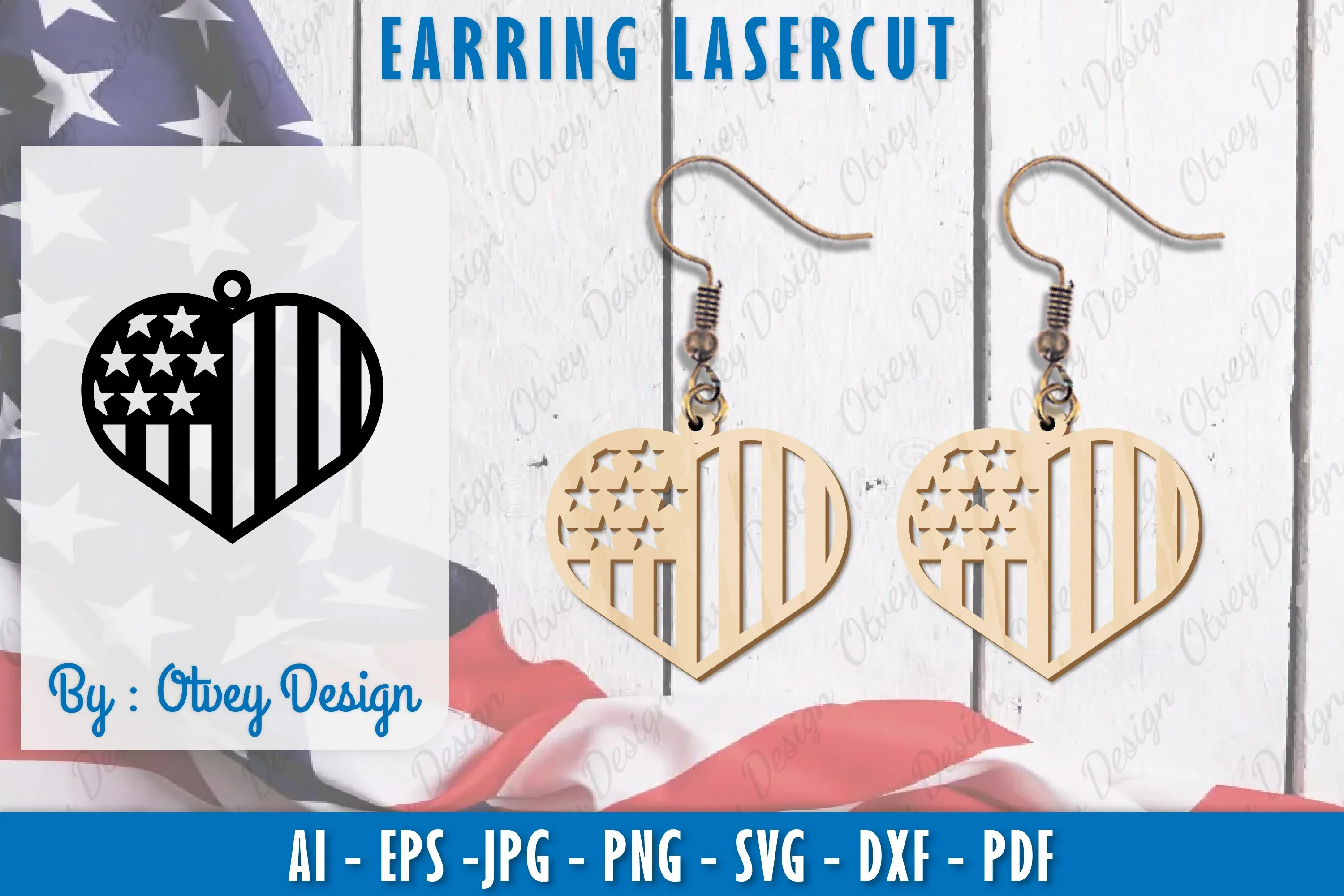 4th of July Earring SVG Bundle