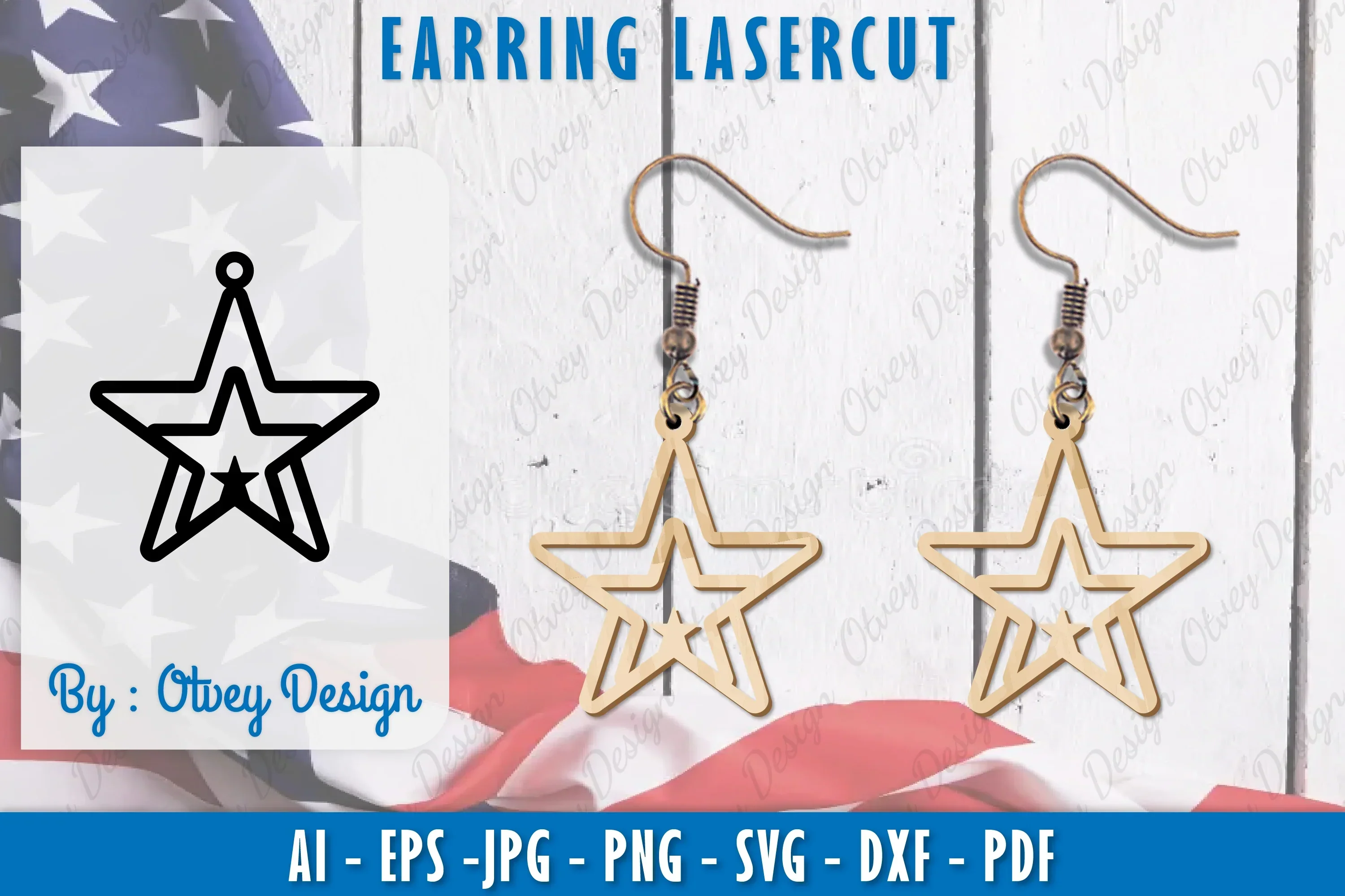 4th of July Earring SVG Bundle