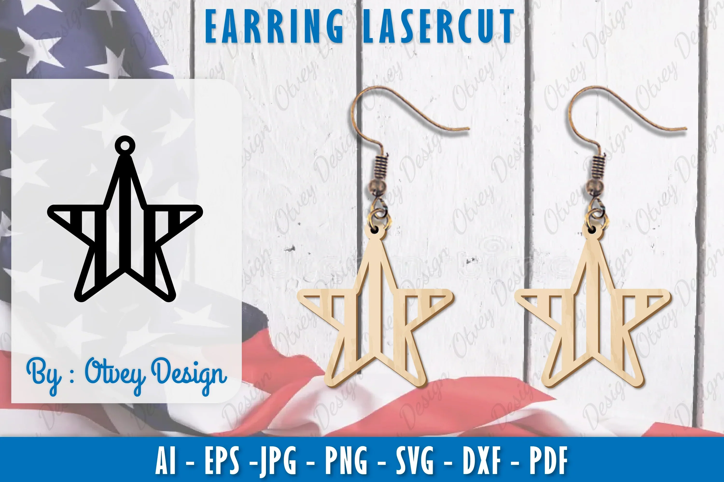 4th of July Earring SVG Bundle