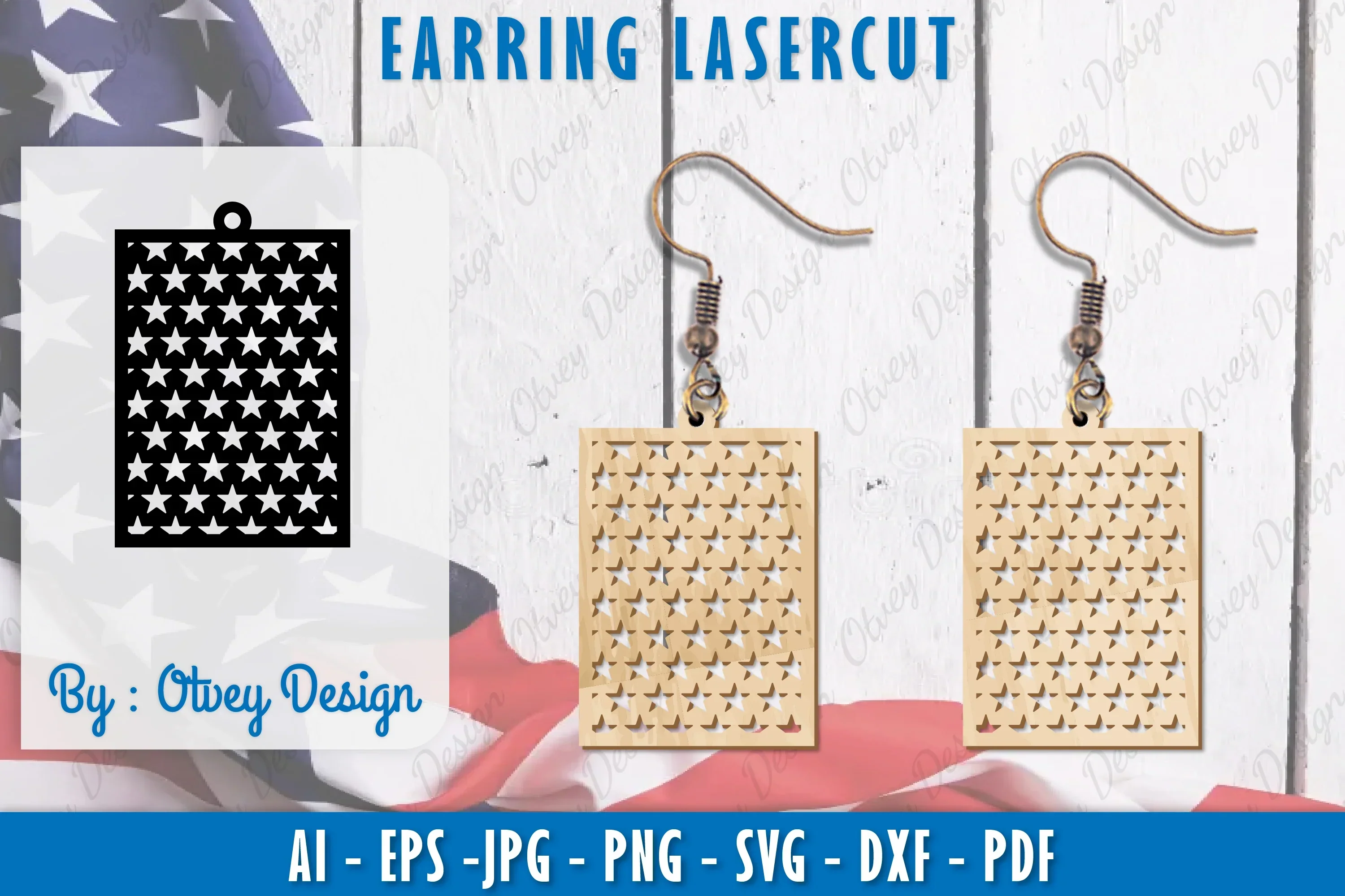 4th of July Earring SVG Bundle