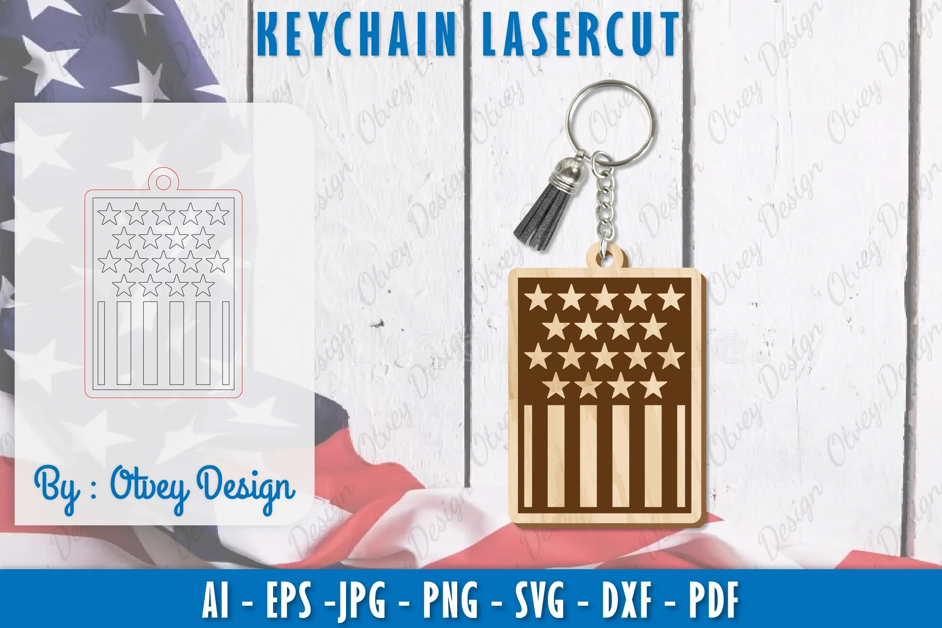 4th of July Keychain SVG Bundle