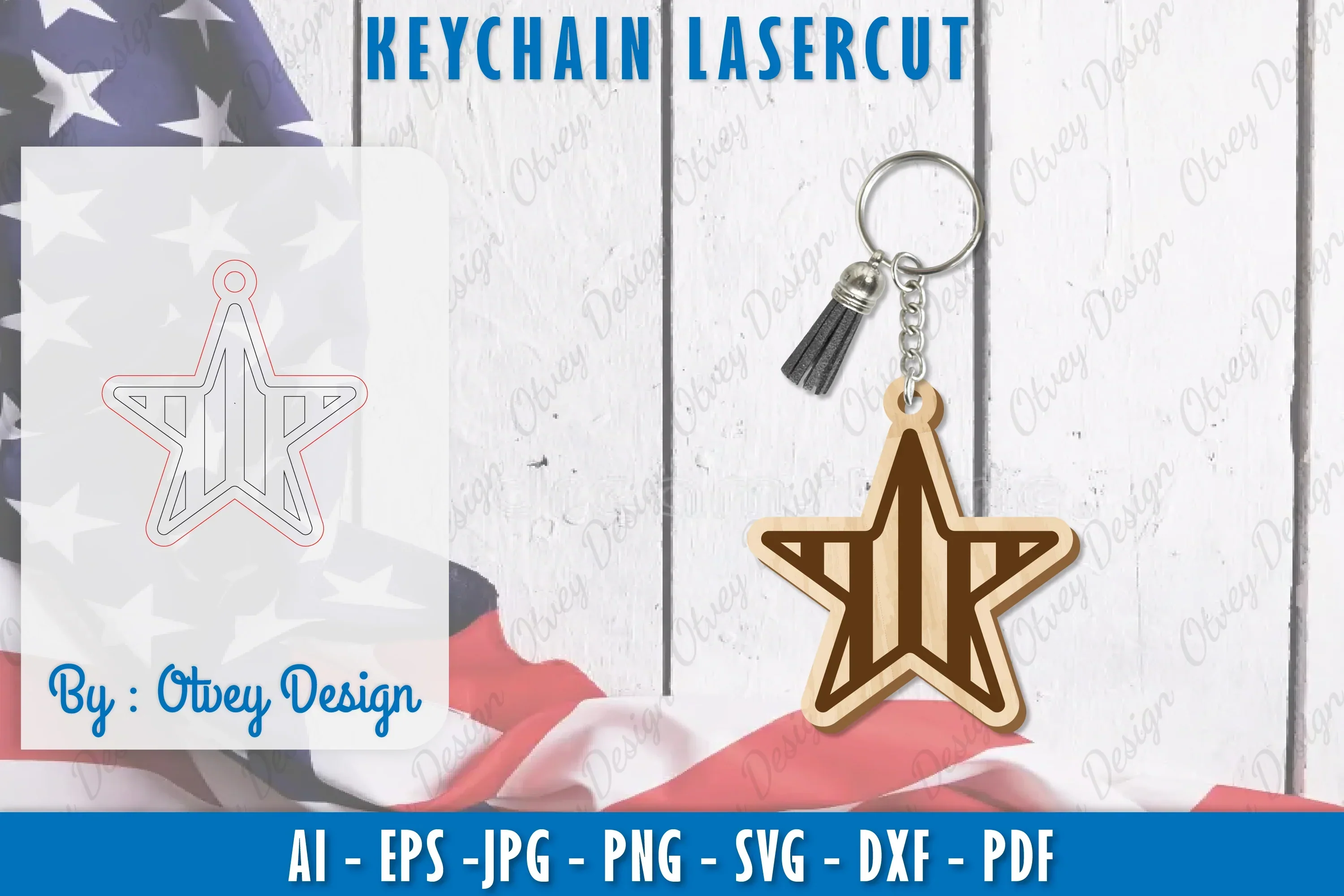 4th of July Keychain SVG Bundle