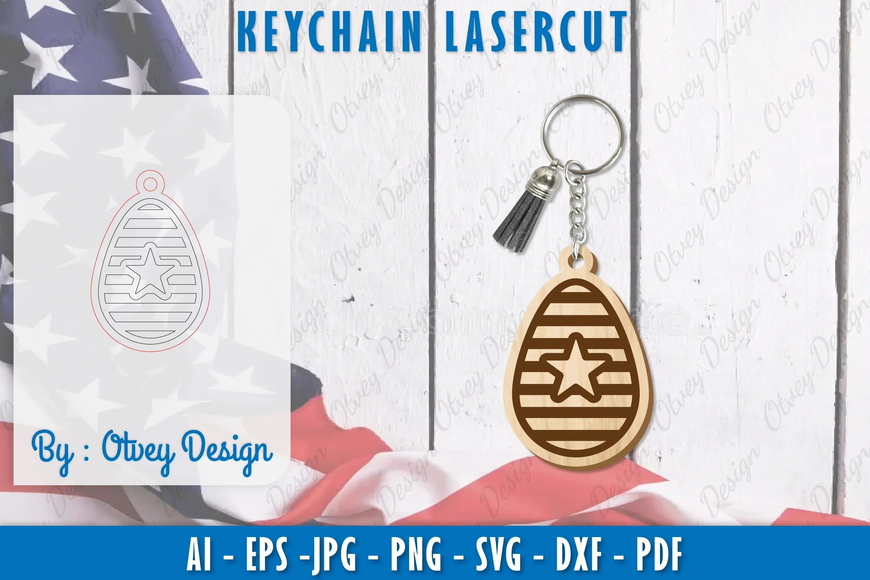 4th of July Keychain SVG Bundle