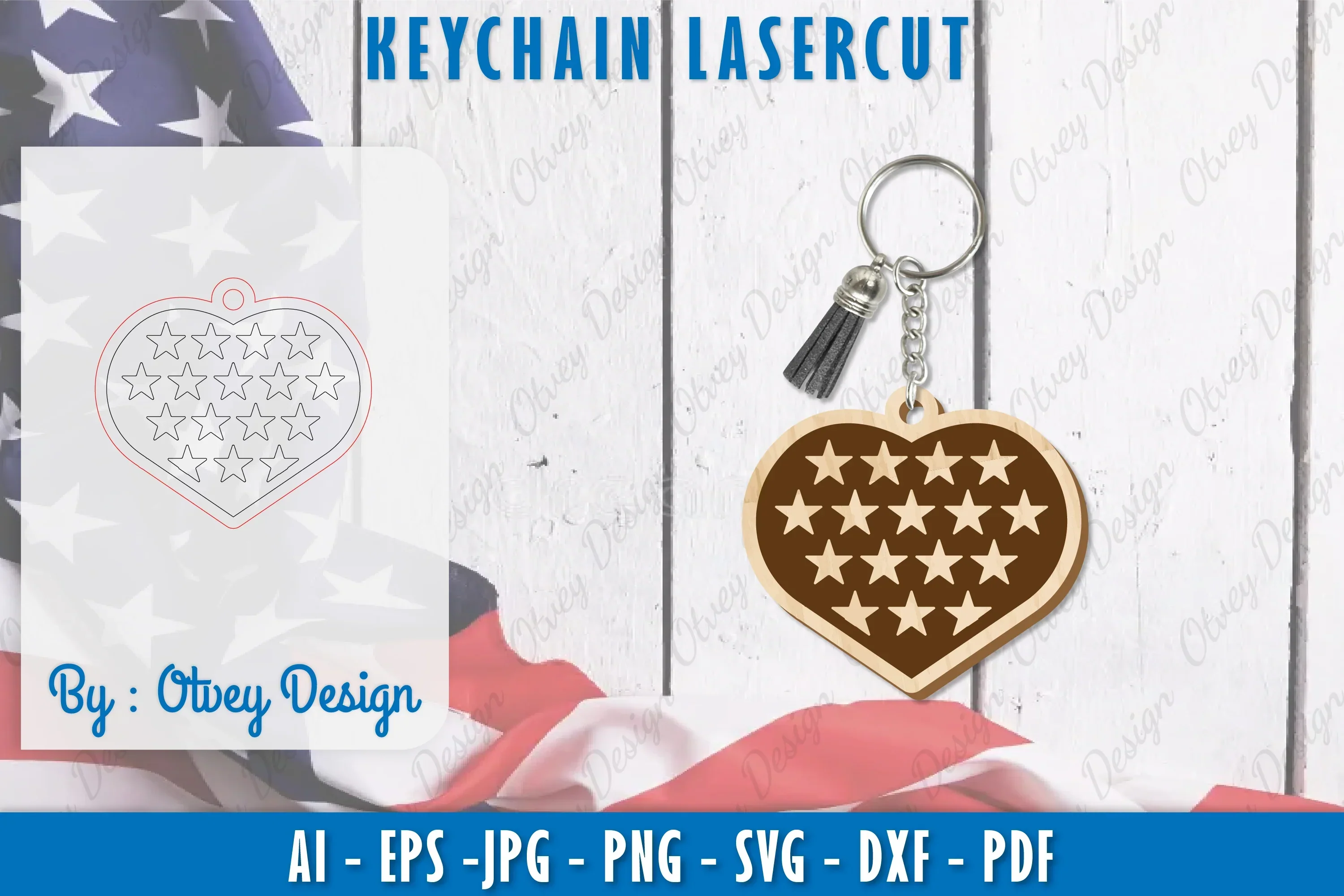 4th of July Keychain SVG Bundle