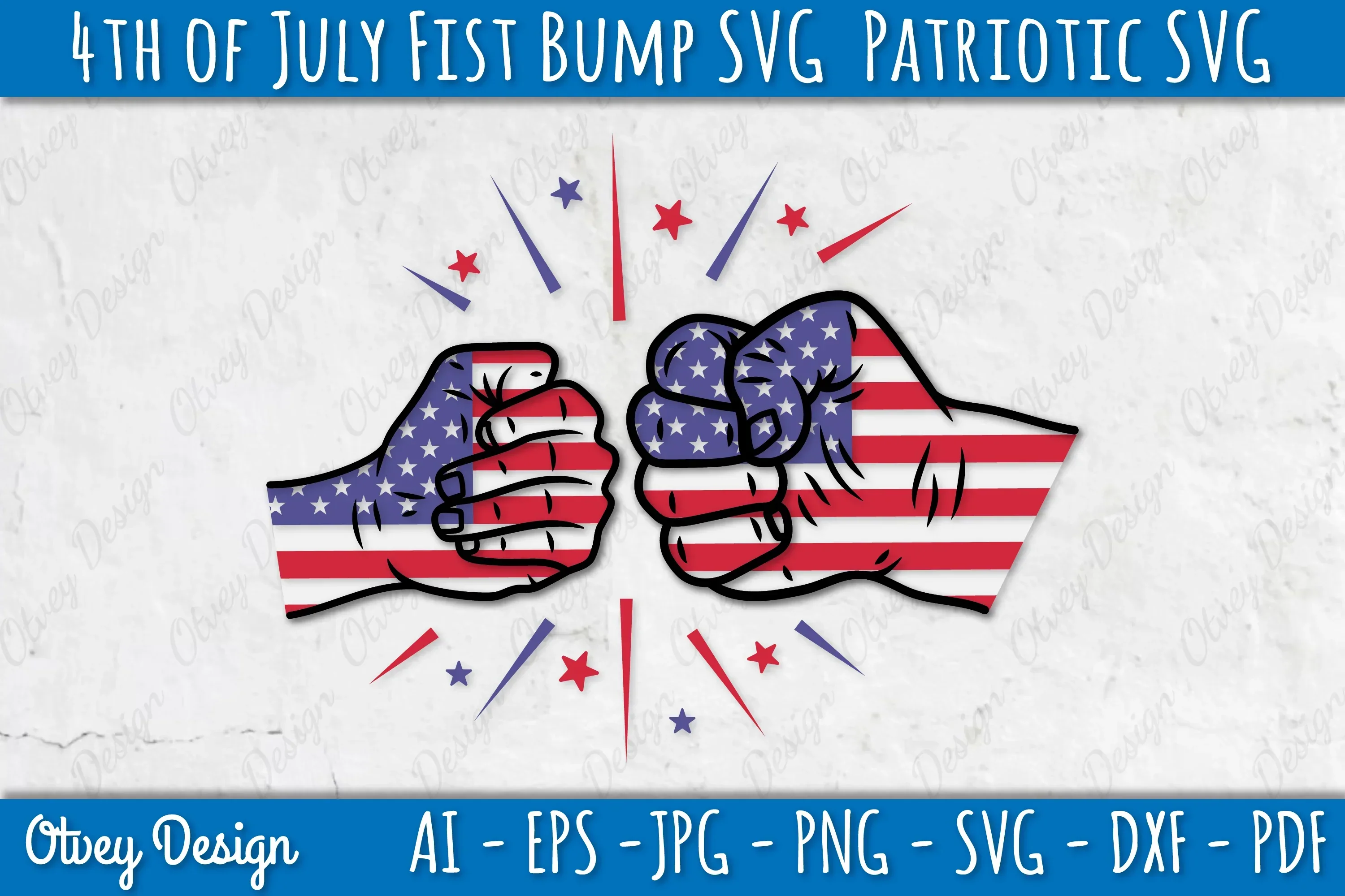 4th of July Patriotic Fist Bump SVG Bundle