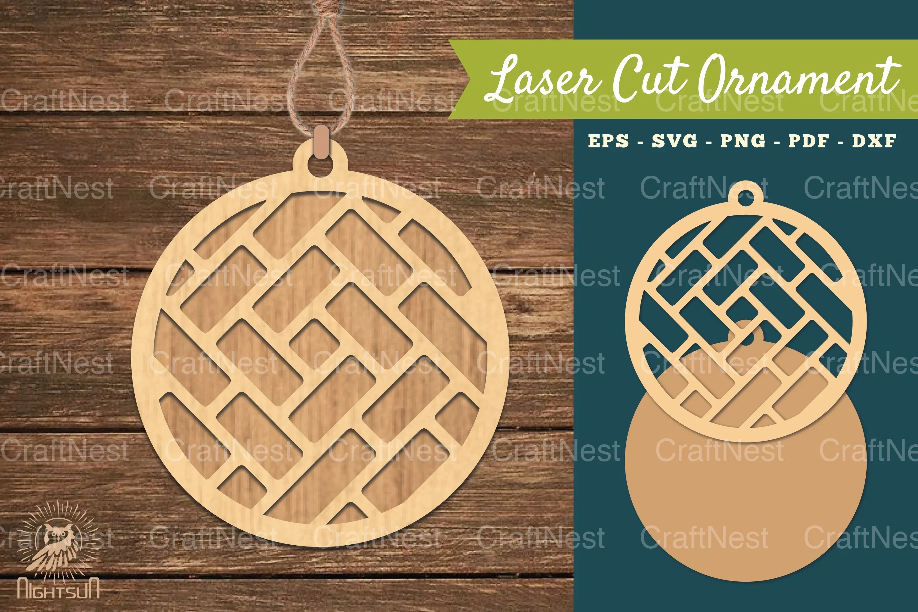 Abstract Pattern Laser Cut Ornament Clipart Bundle
