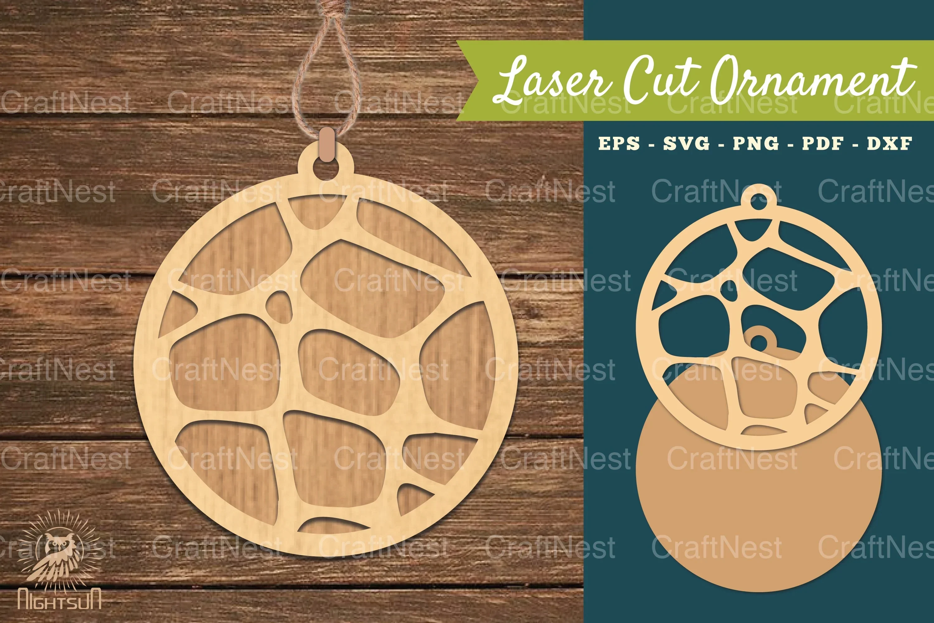 Abstract Pattern Laser Cut Ornament Clipart Bundle