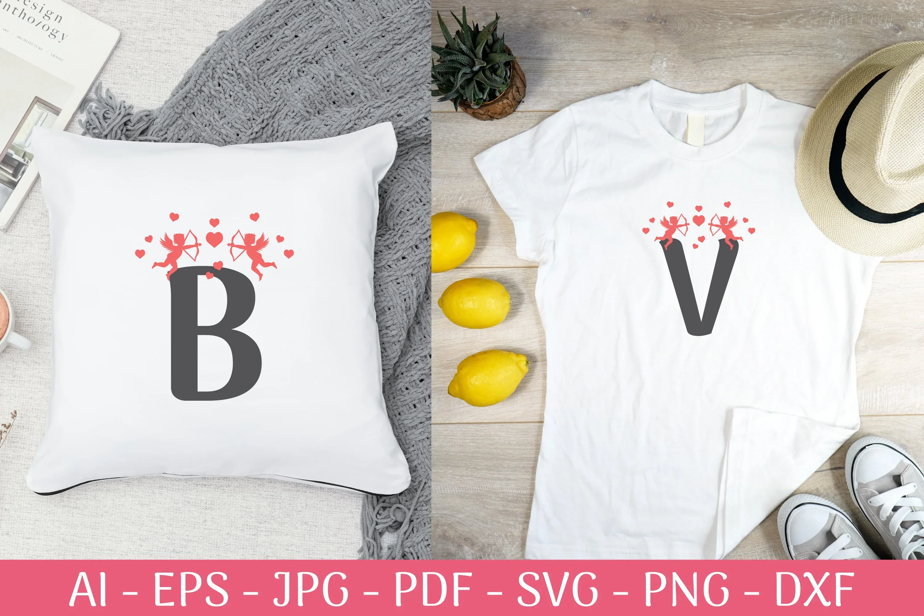 Alphabet Valentine SVG Bundle - Image 3
