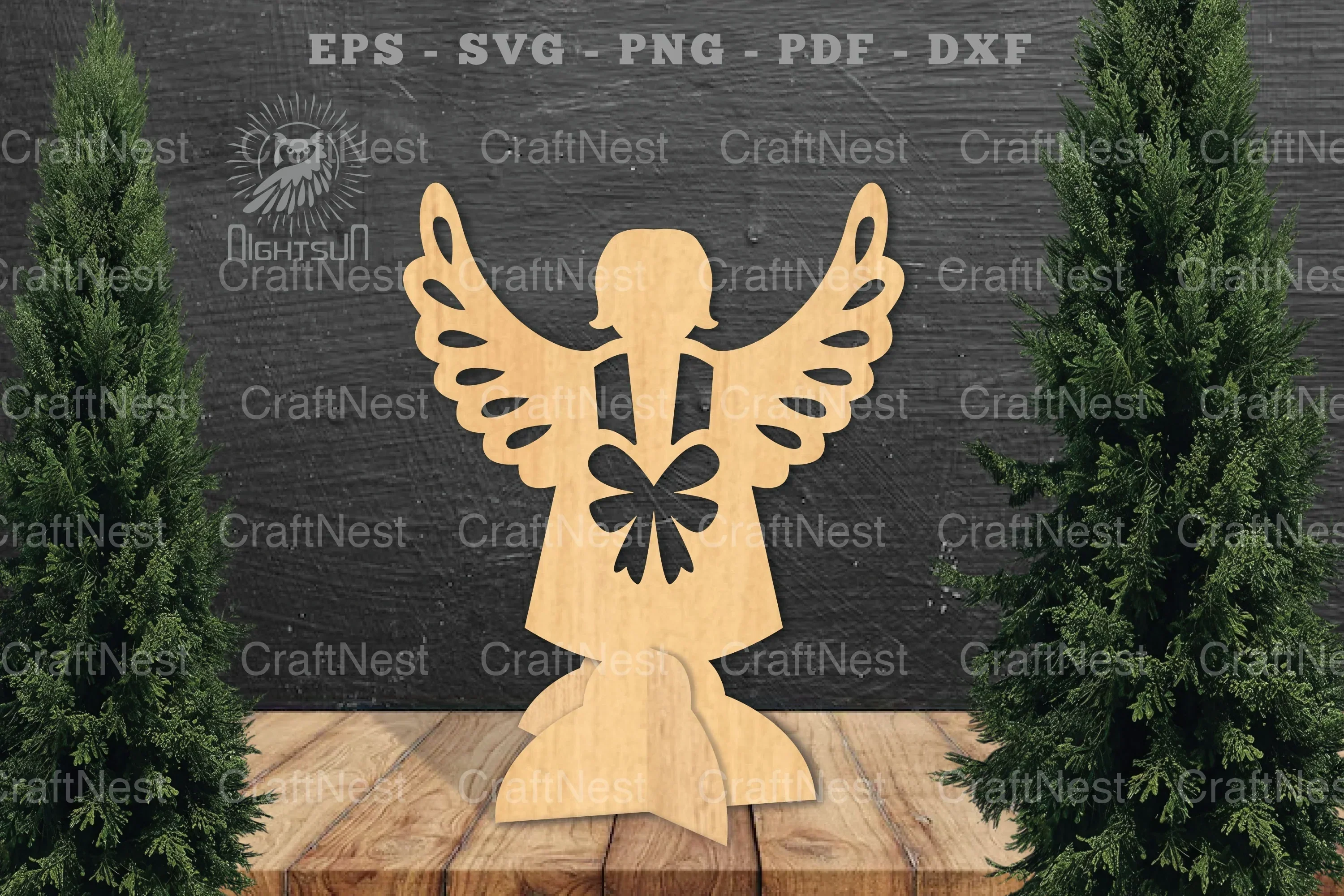 Angel Laser Cut Home Decor SVG Bundle - Image 2