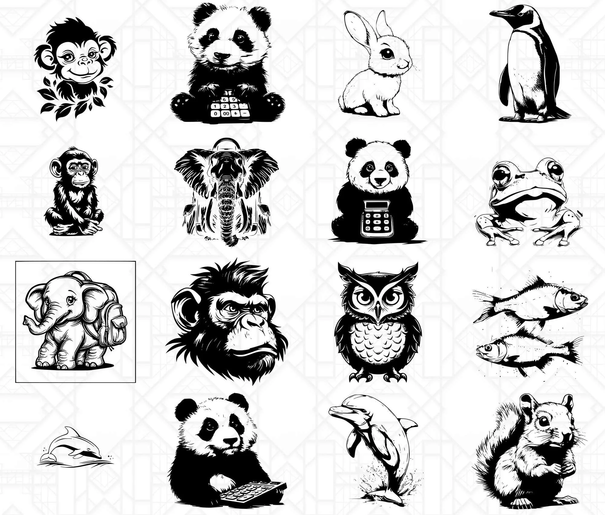 Animal Back To School SVG Bundle - Image 4