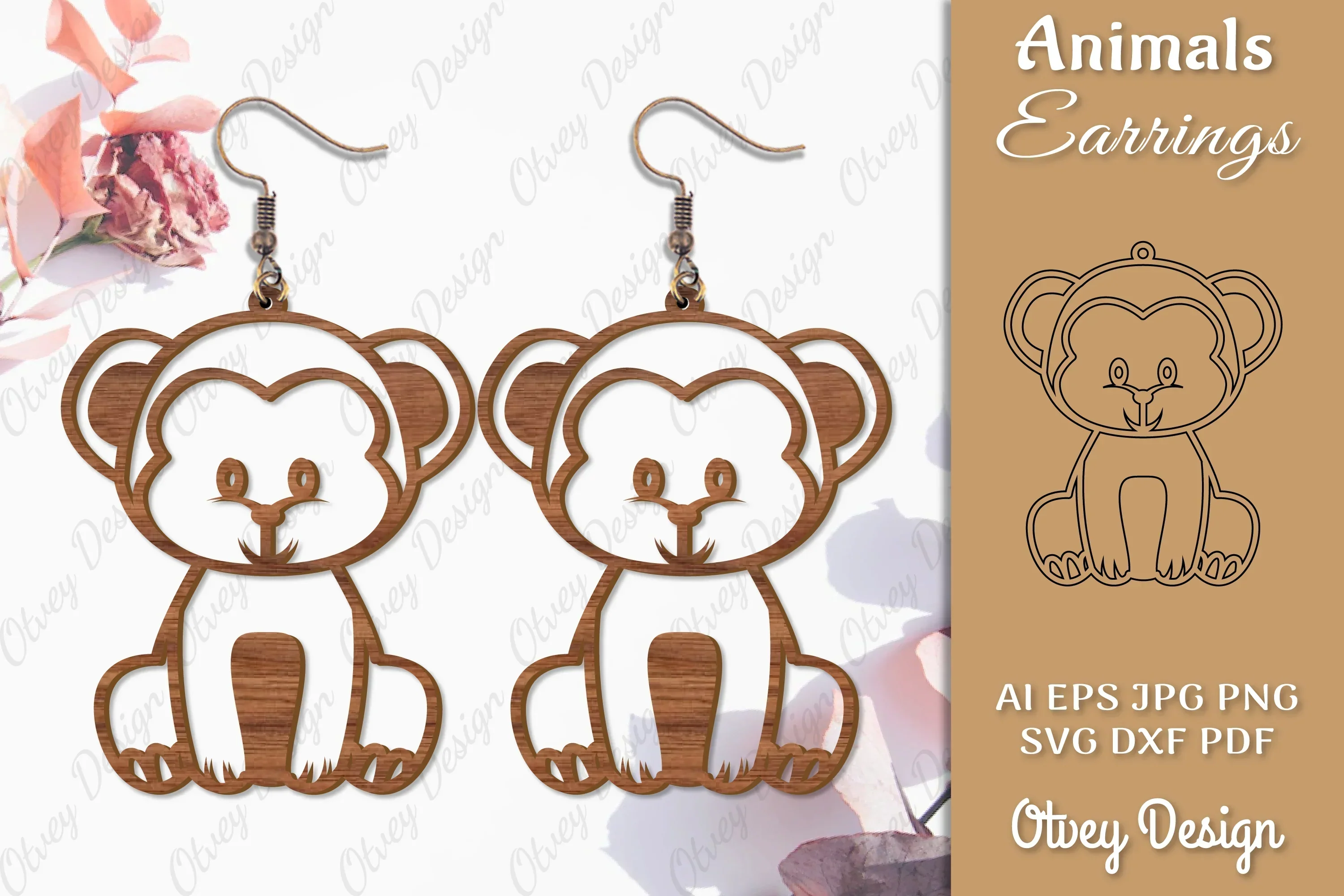 Animal Earrings SVG Bundle