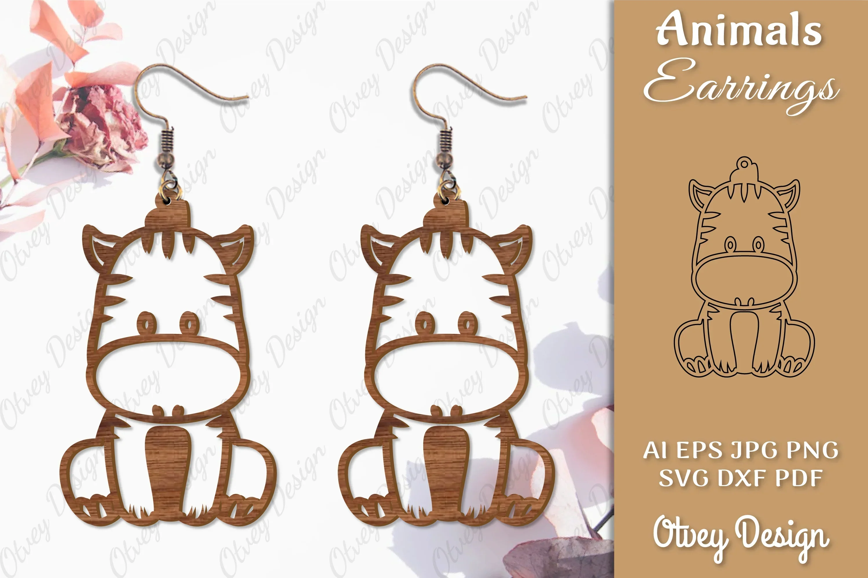 Animal Earrings SVG Bundle