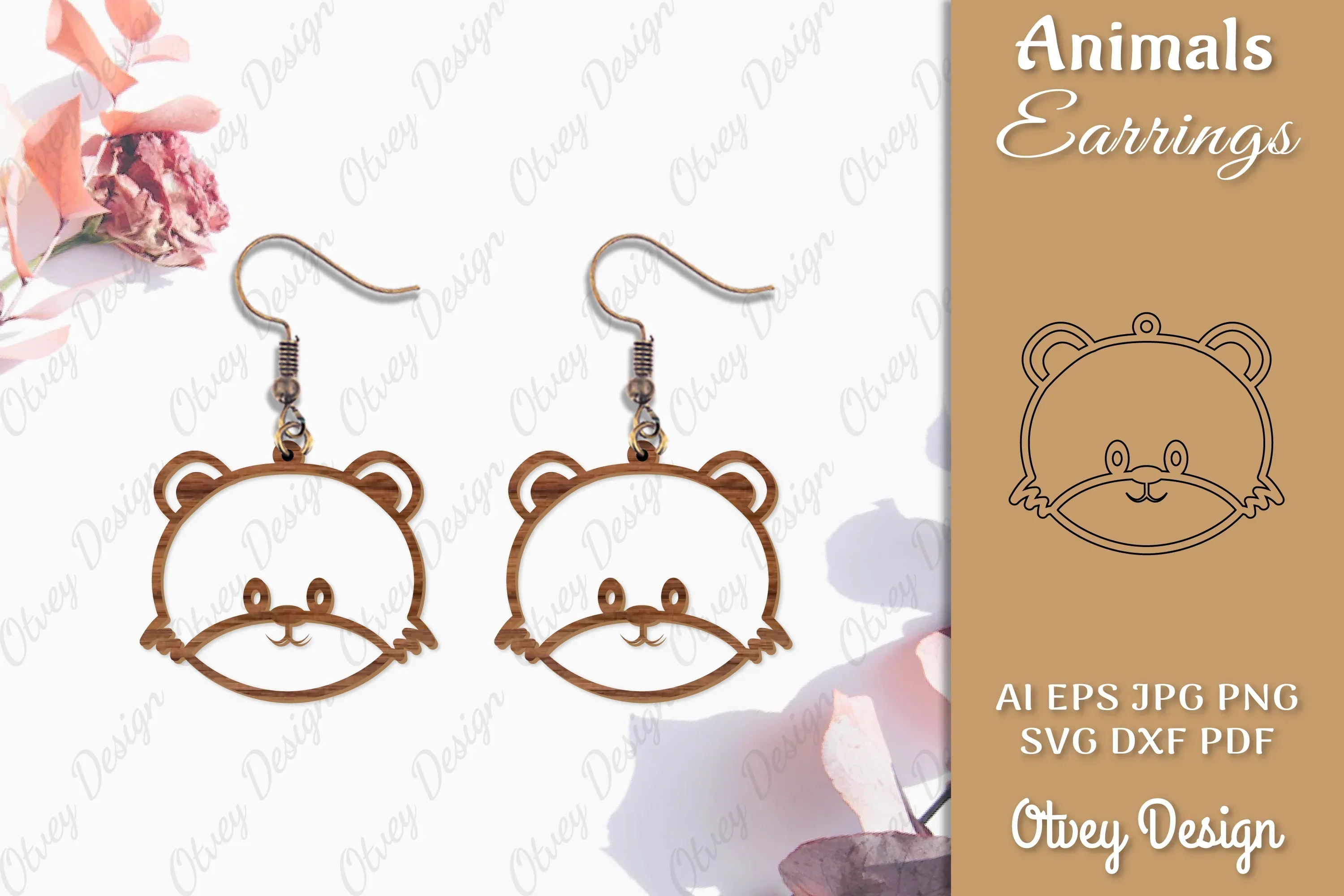 Animal Earrings SVG Bundle