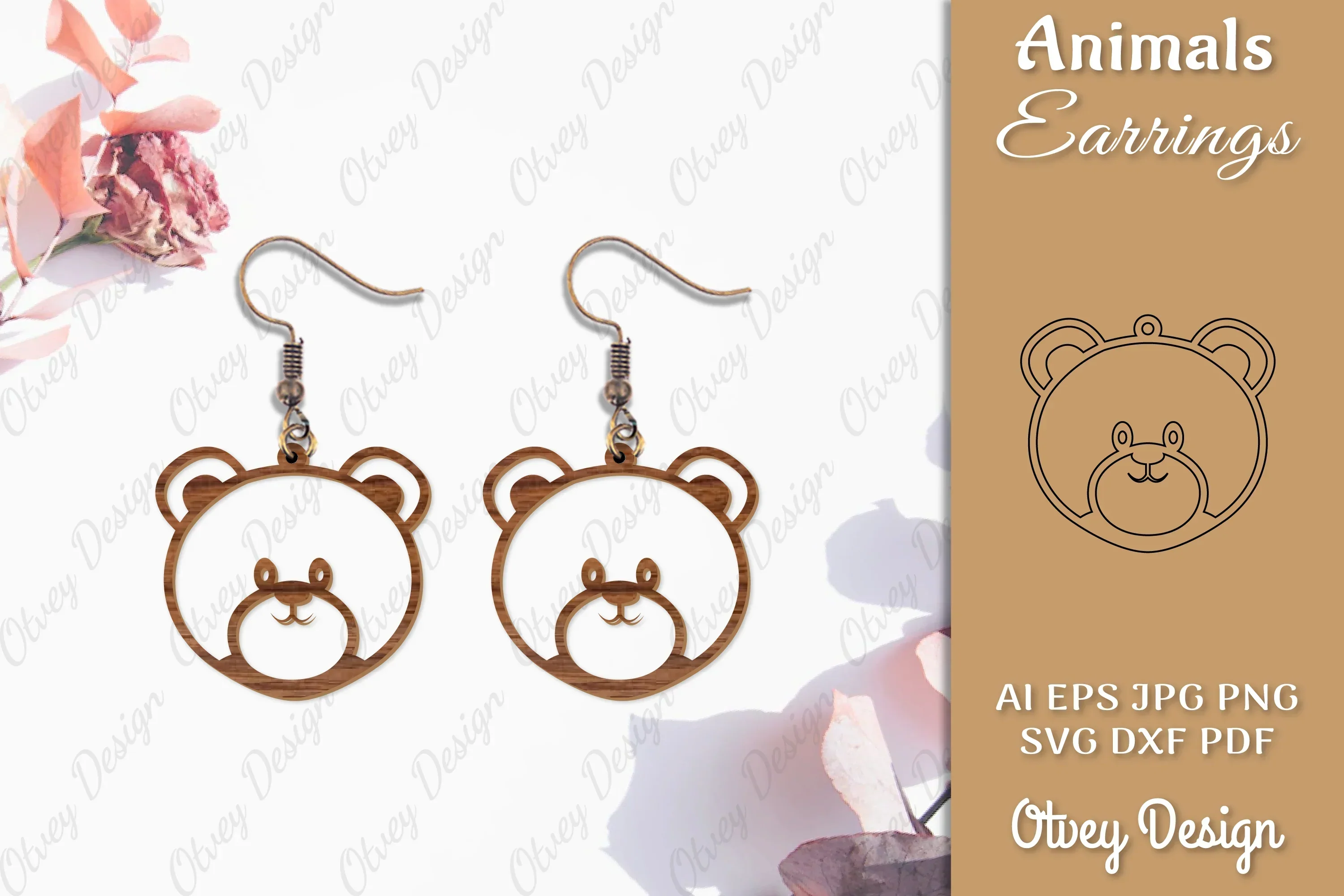 Animal Earrings SVG Bundle