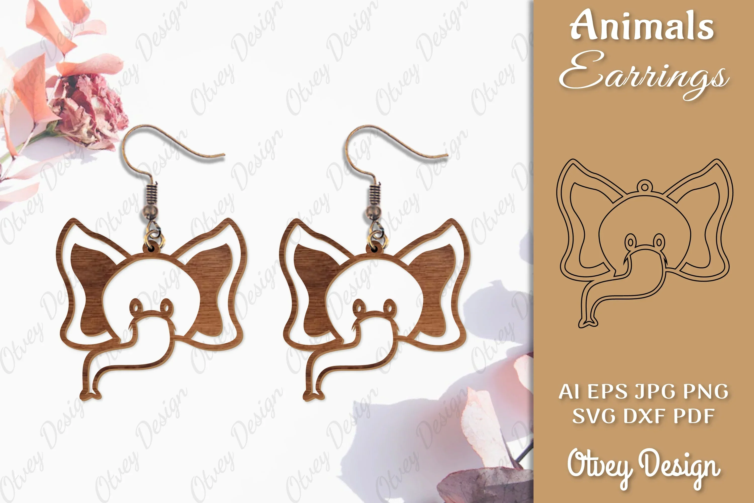 Animal Earrings SVG Bundle