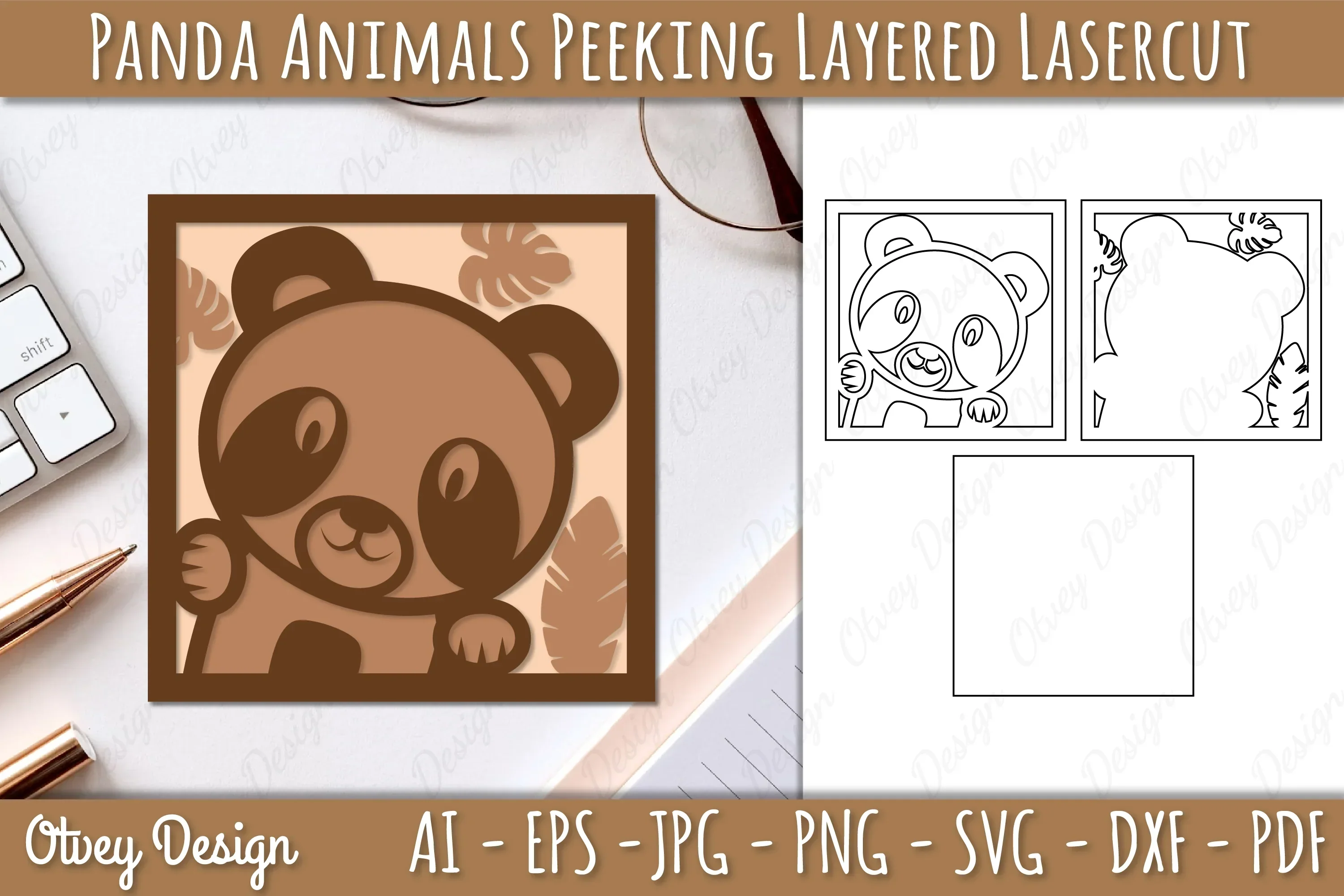Animals Peeking Layered Lasercut SVG Bundle