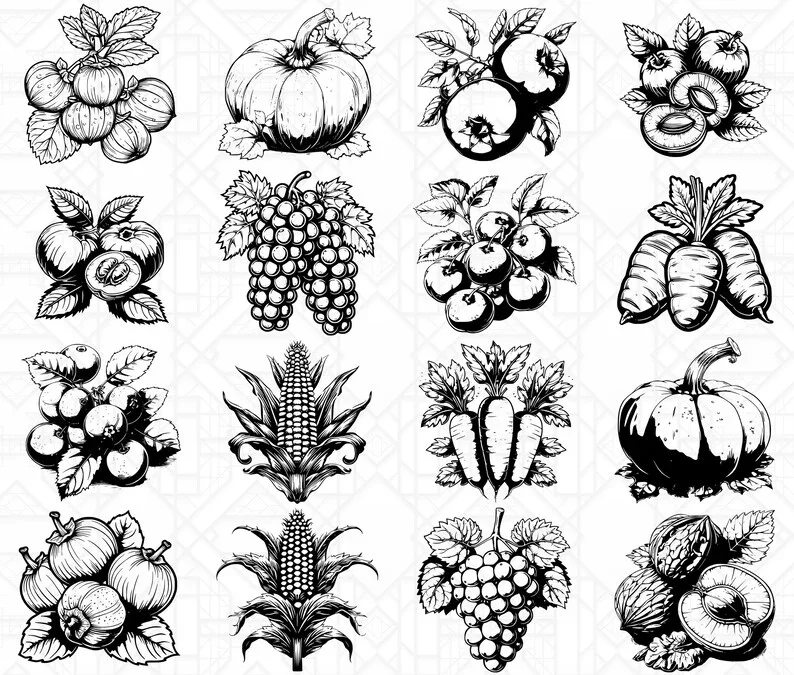 Autumn Fruits SVG Bundle - Image 2