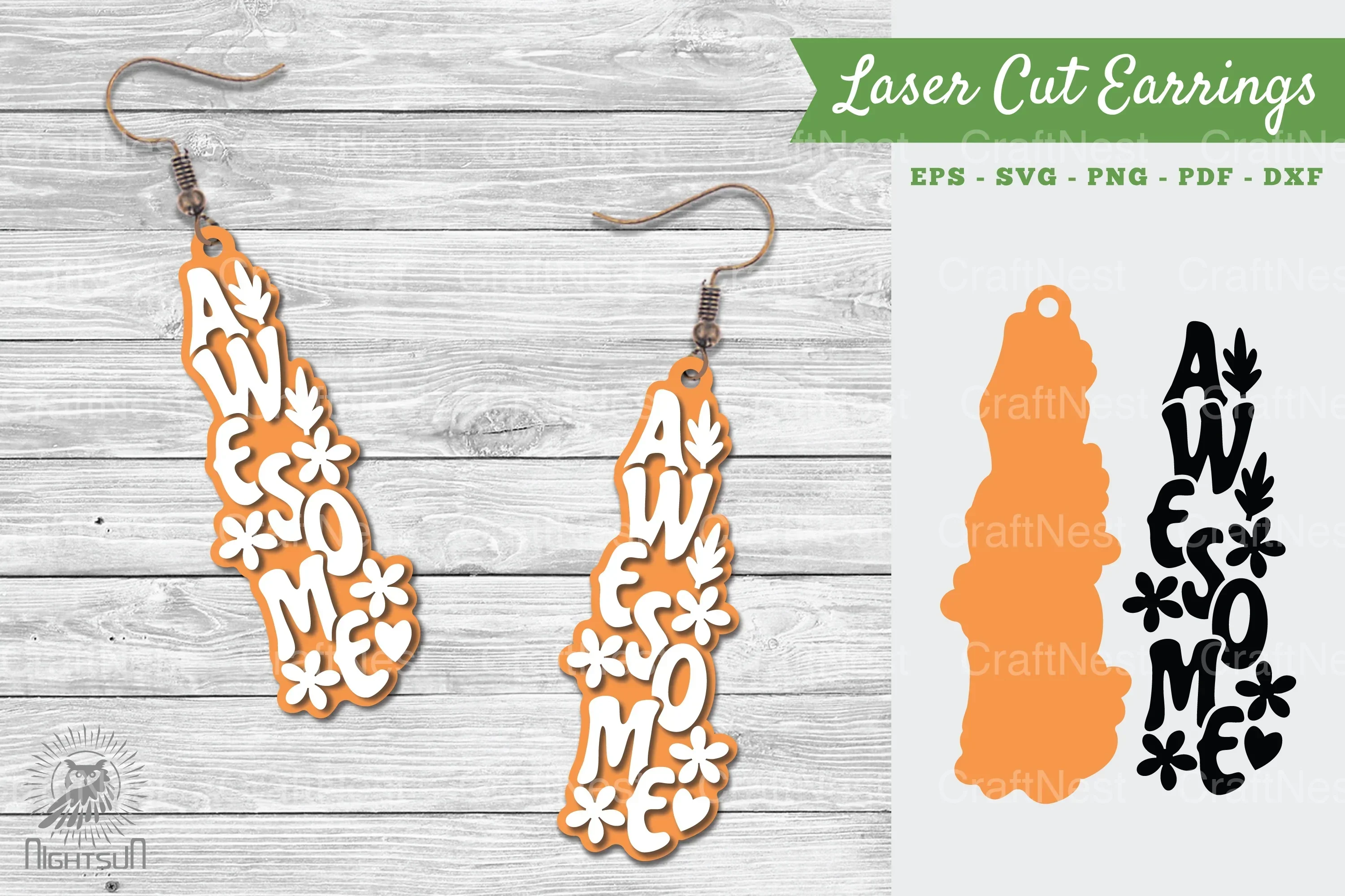 Awesome Laser Cut Earrings Clipart Bundle