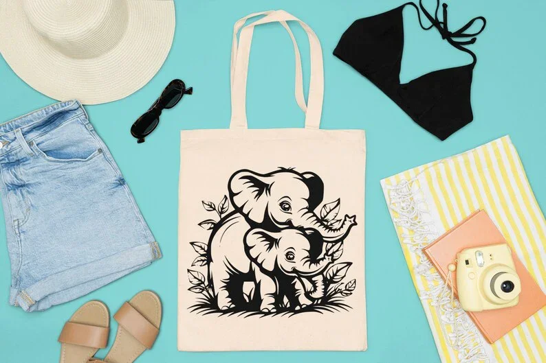 Baby Elephants SVG Bundle - Image 9