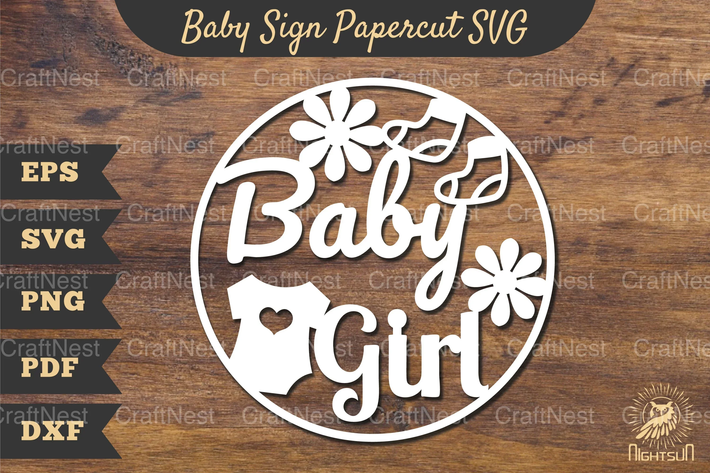 Baby Girl Papercut SVG Bundle