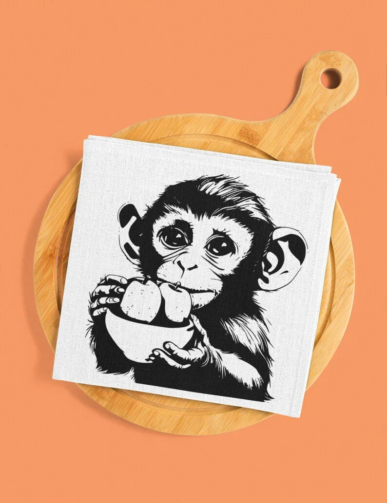 Baby Monkeys SVG Bundle - Image 7