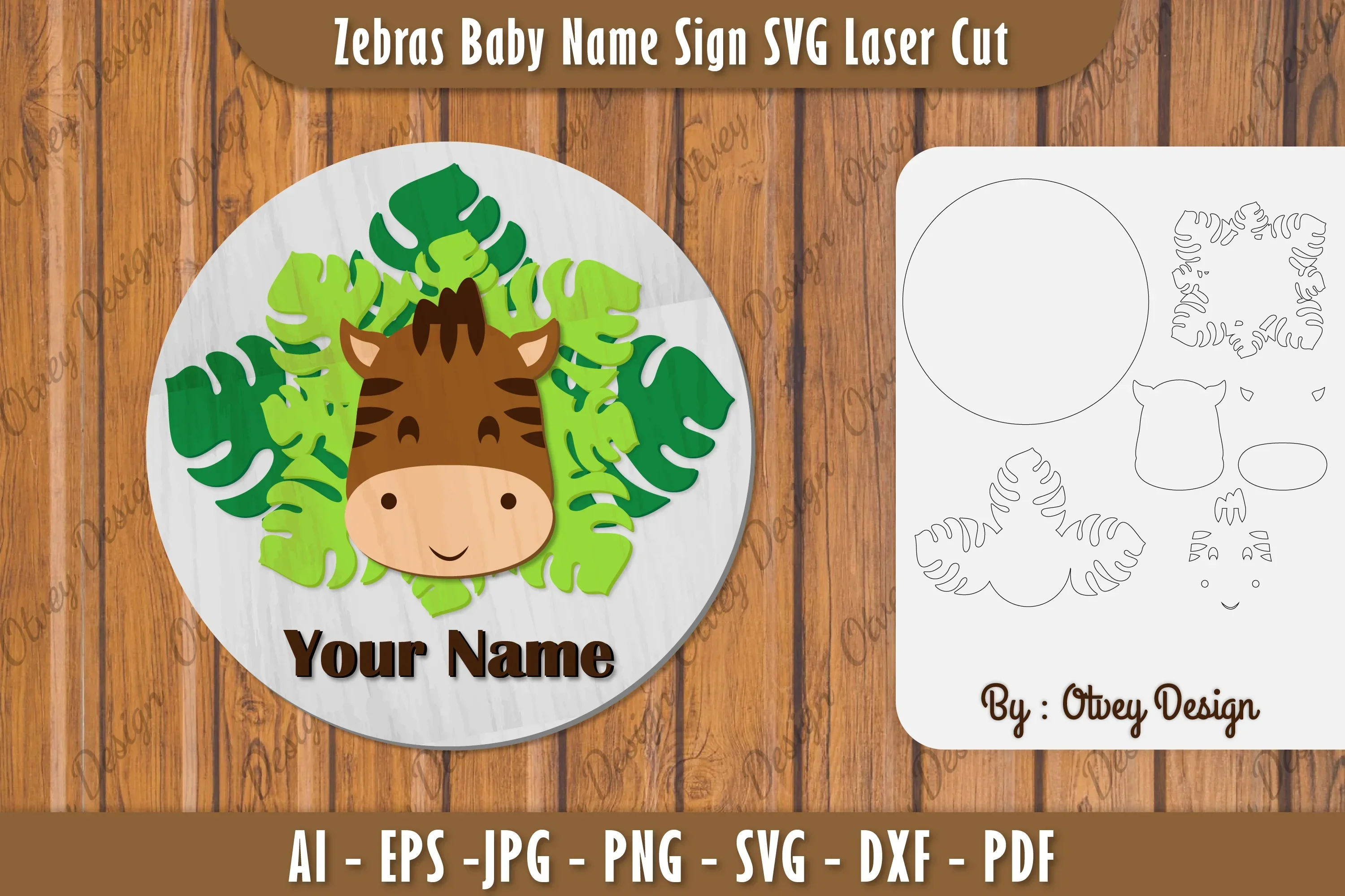 Baby Name Sign SVG Laser Cut Bundle