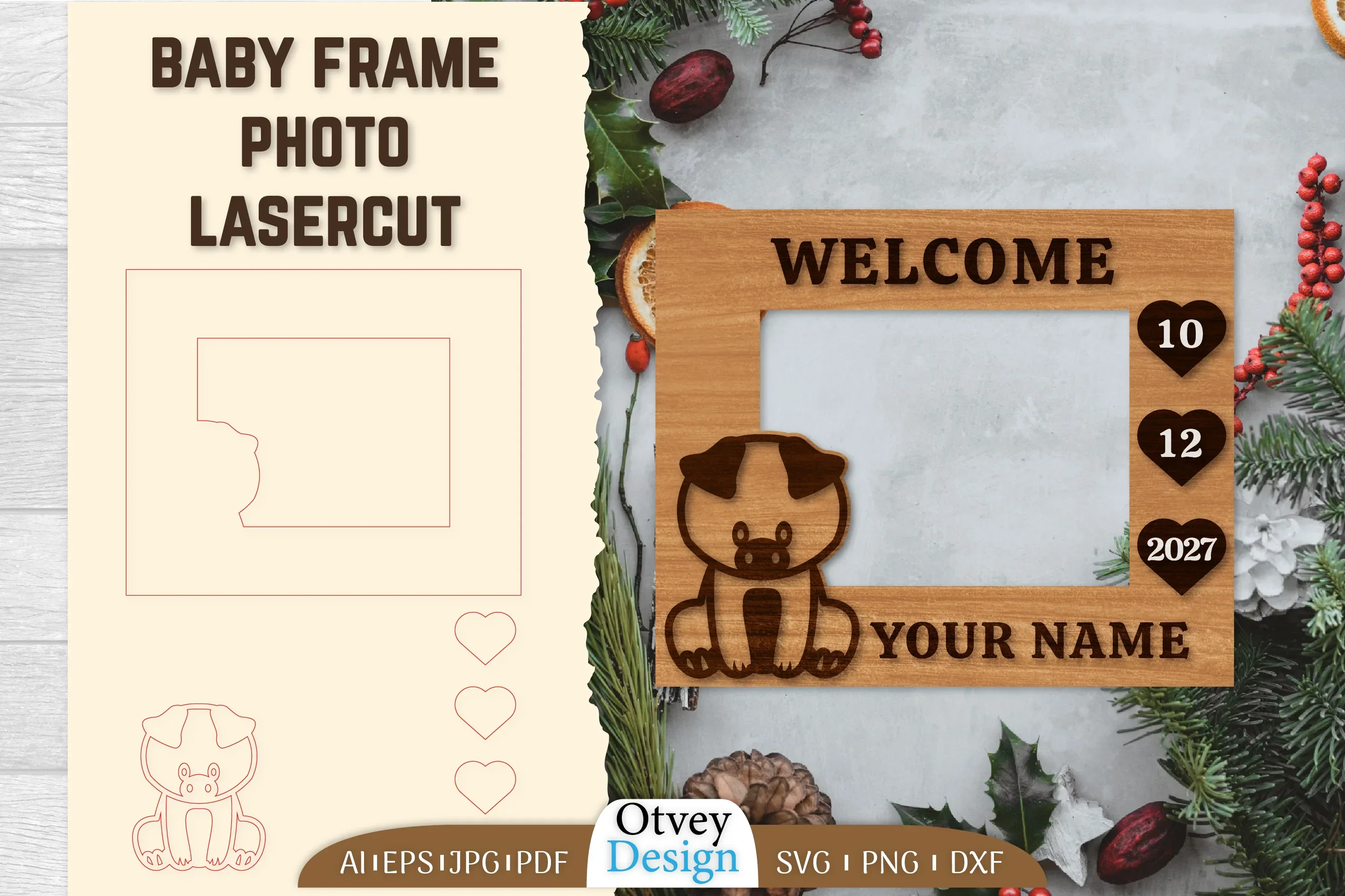 Baby Newborn Photo Frame SVG Bundle