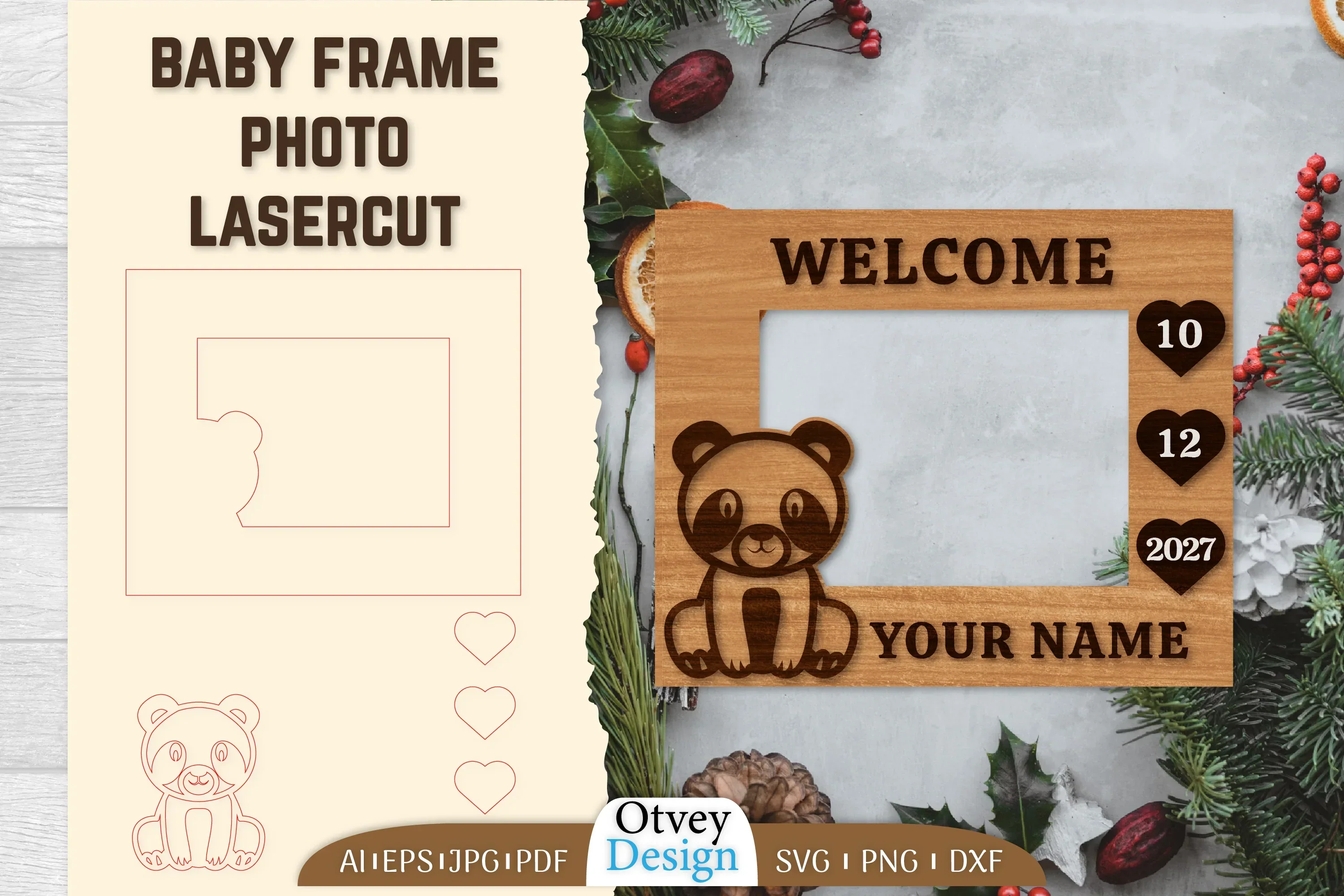 Baby Newborn Photo Frame SVG Bundle