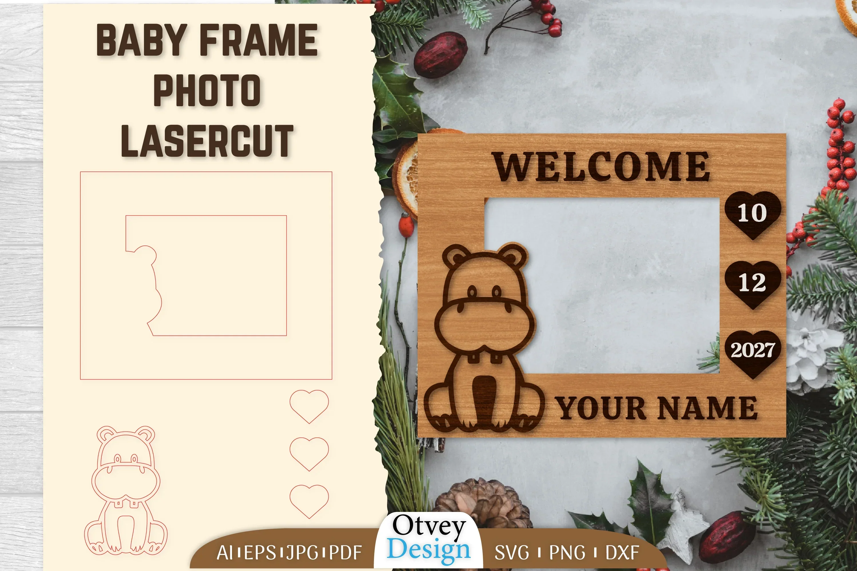 Baby Newborn Photo Frame SVG Bundle